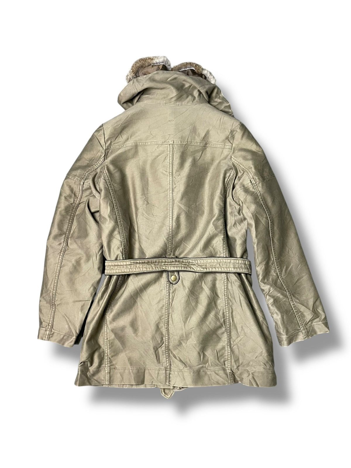 If Six Was Nine × Japanese Brand × Le Grande Bleu (L.G.B.) Unbranded Brand Fur Belted Jacket (64) Size US XXS / EU 40 - 8 Thumbnail