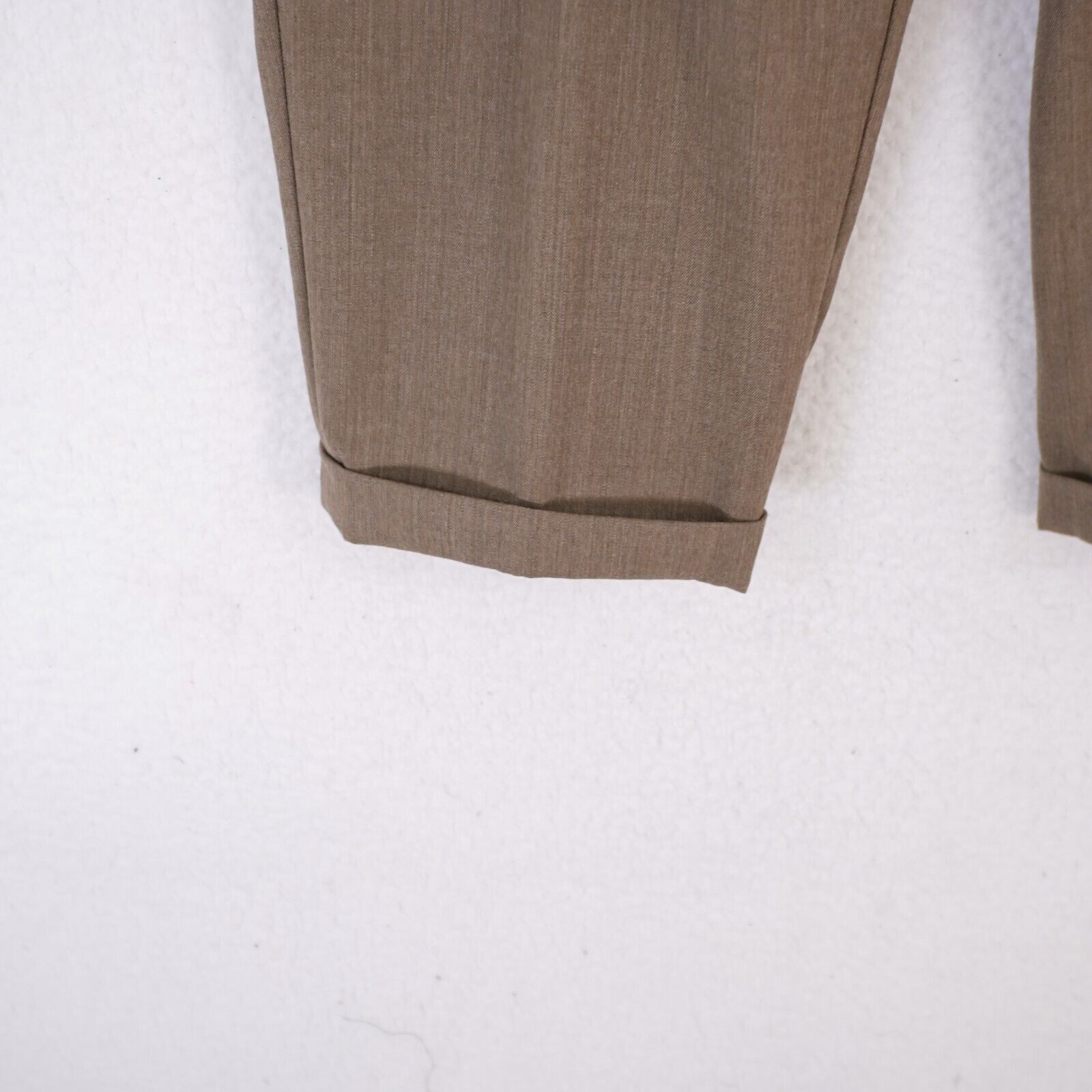 Pronto Uomo Pronto Uomo Wool Brown Dress Pants 40/31 High Rise Pleated C Size 40R - 2 Thumbnail