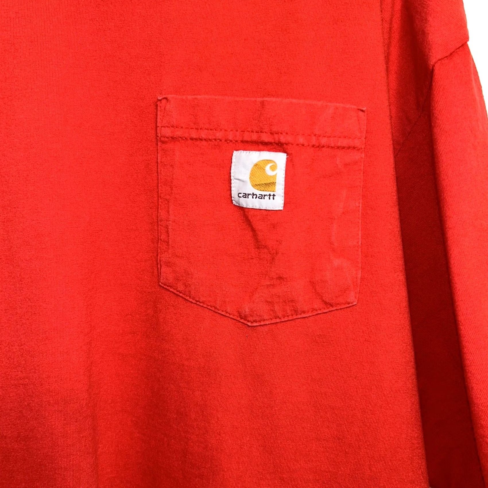 Carhartt VINTAGE Carhartt K87-Red Tee T-Shirt XL Red Cotton Crew Neck Short Sleeve Logo Mens Vintage Fashion Shirts Size US XL / EU 56 / 4 - 3 Thumbnail