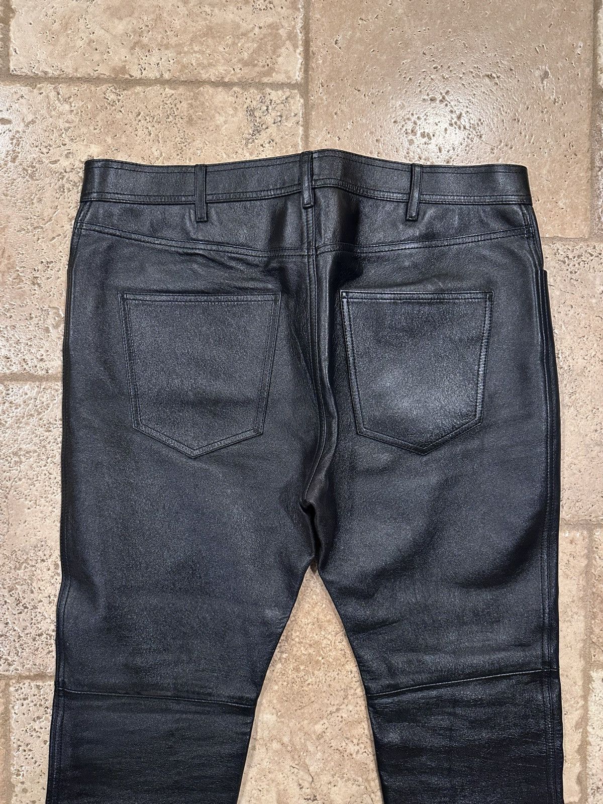 Celine Celine x Hedi Slimane Black Lambskin Leather Pants Size US 34 / EU 50 - 10 Thumbnail