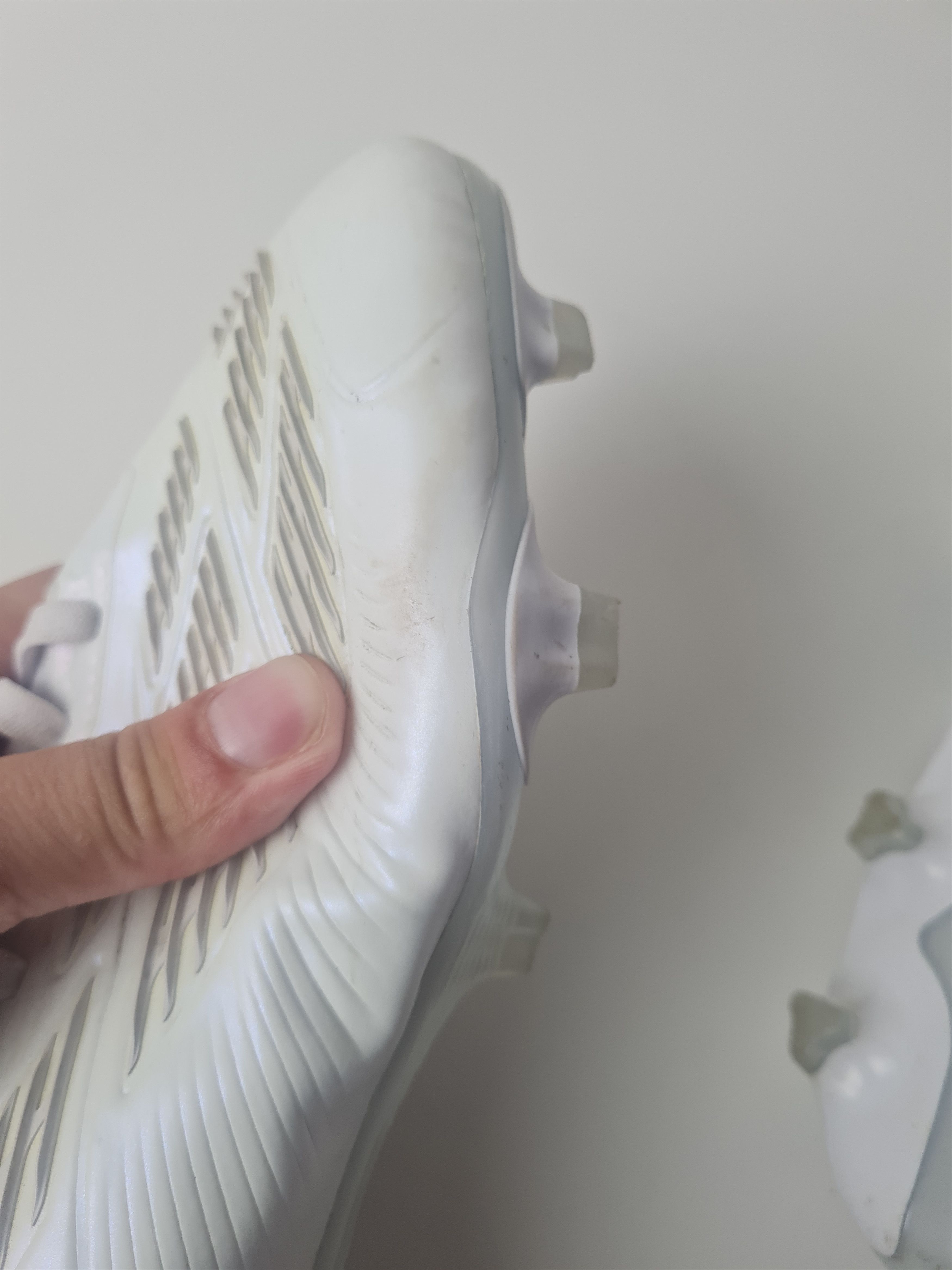 Adidas Football Soccer Adidas PREDATOR Pro FG Cleats White Silver Size US 12.5 / EU 45-46 - 13 Thumbnail