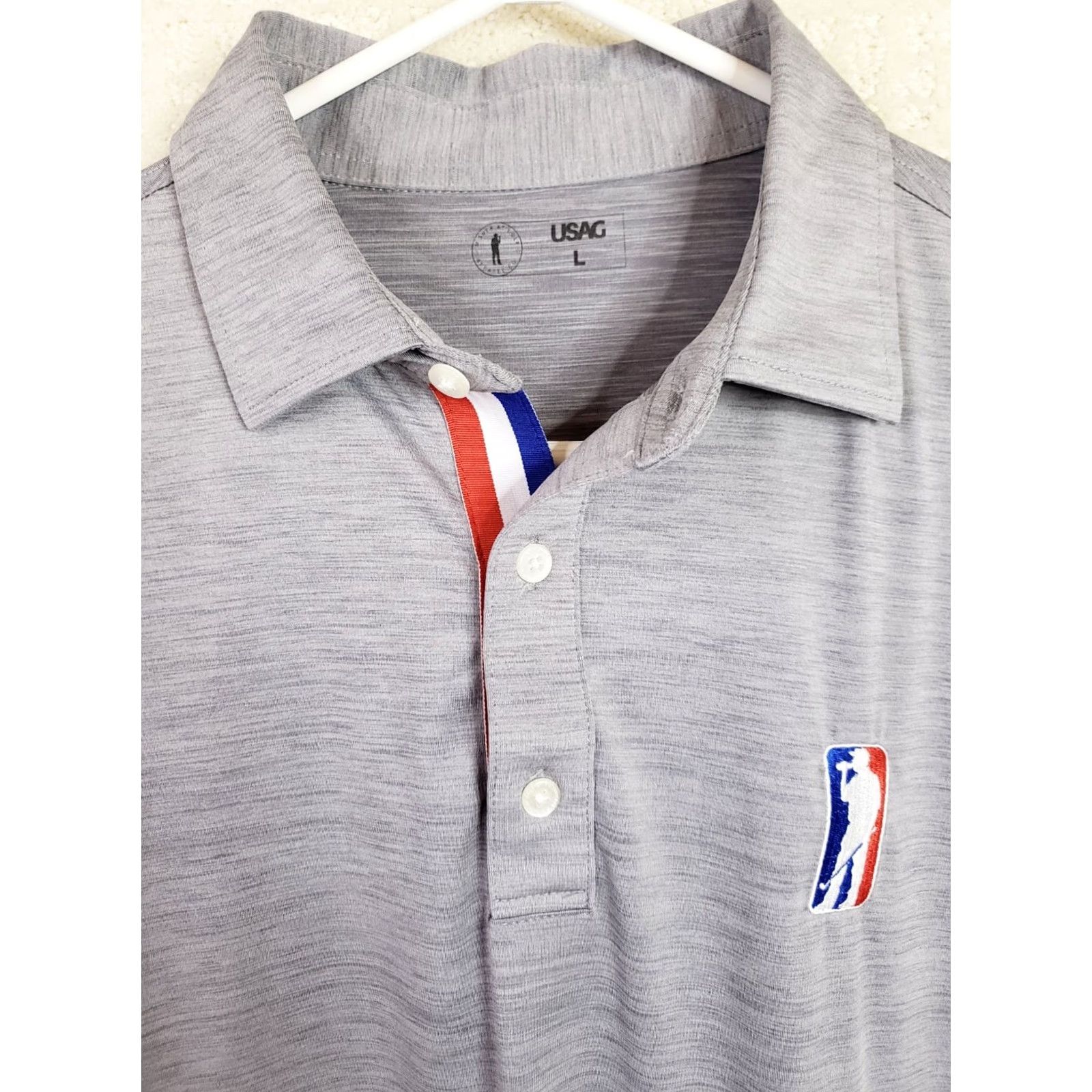 Vintage USAG Polo Shirt Men's XL Gray U Suck At Golf Lightweight Stretch USA Trim Shirt Polo Mens XL Gray USA Golf Size US XL / EU 56 / 4 - 3 Thumbnail