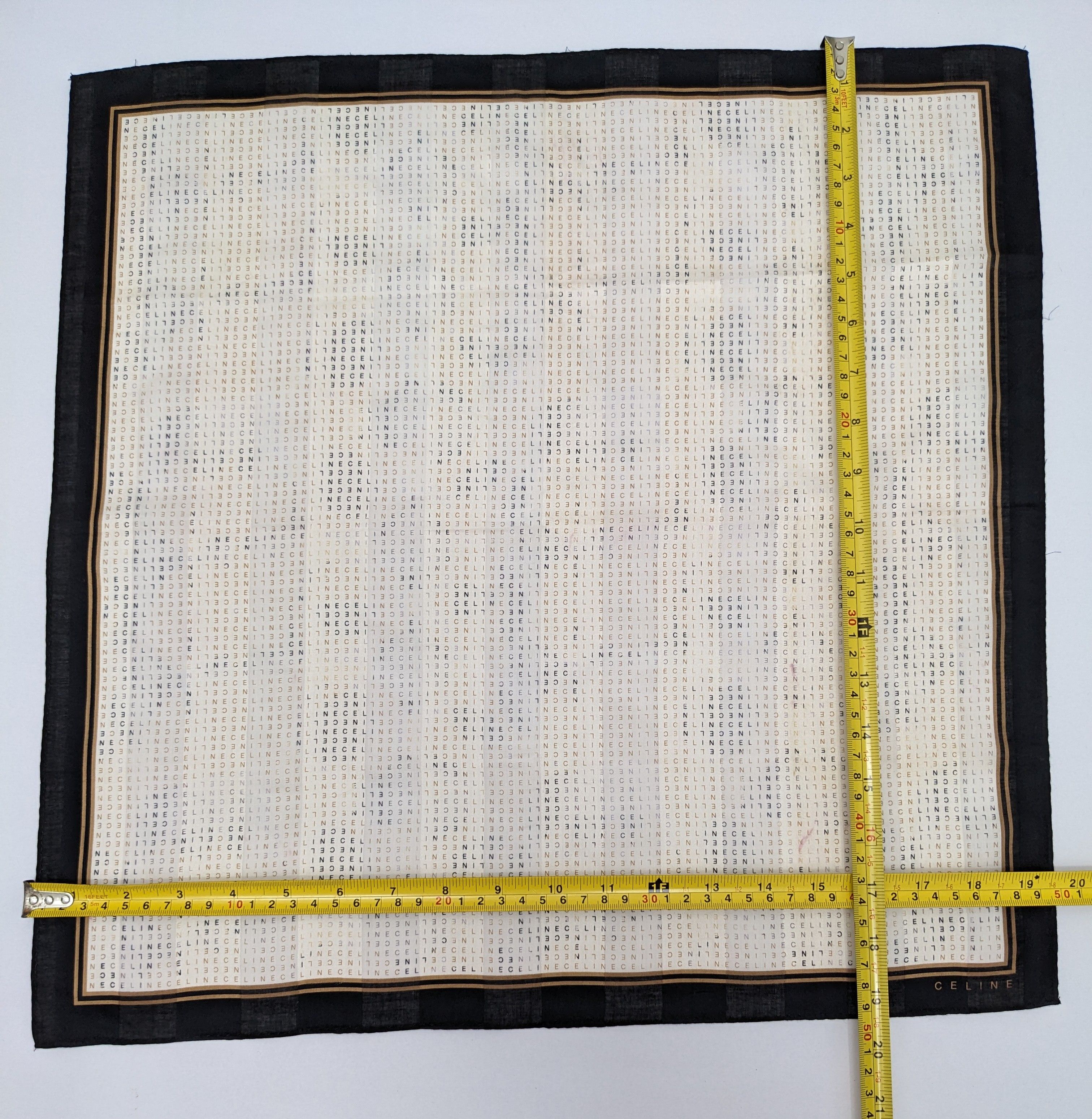 Celine Celine "All Over Print" Pocket Square – Designer Monogram Size ONE SIZE - 4 Thumbnail