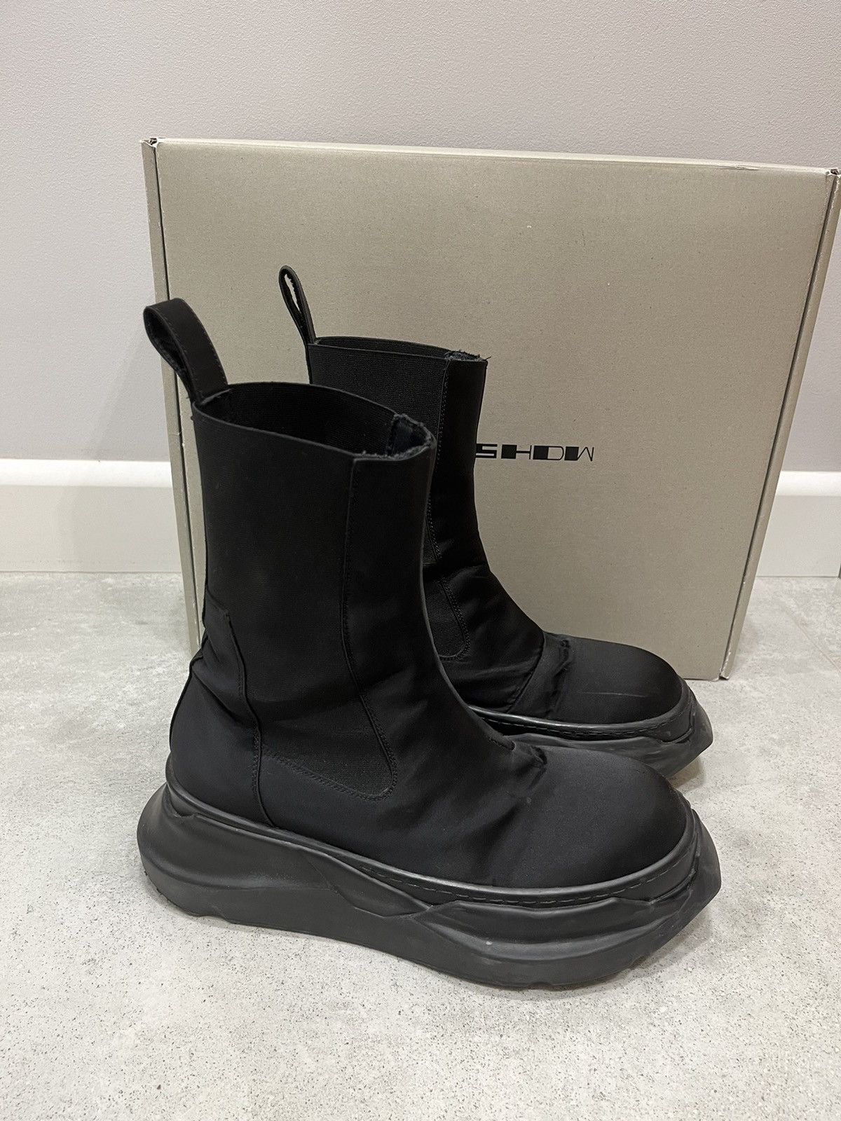 Rick Owens × Rick Owens Drkshdw Rick Owens Beatle Abstract Boots