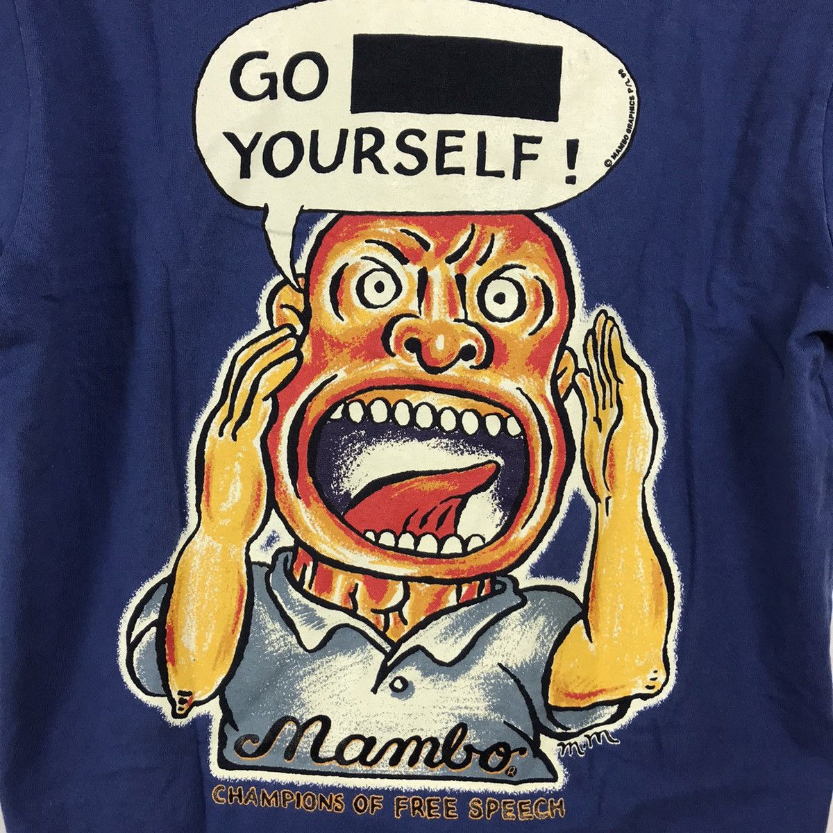 Mambo × Vintage Vintage Rare 90s Mambo Go **** Yourself Tshirt Size US S / EU 44-46 / 1 - 2 Thumbnail