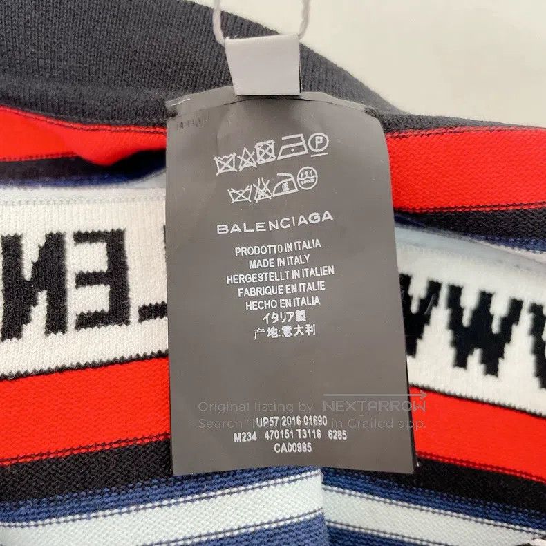 Balenciaga Balenciaga Striped Lettering Skirt Size 35" - 7 Thumbnail