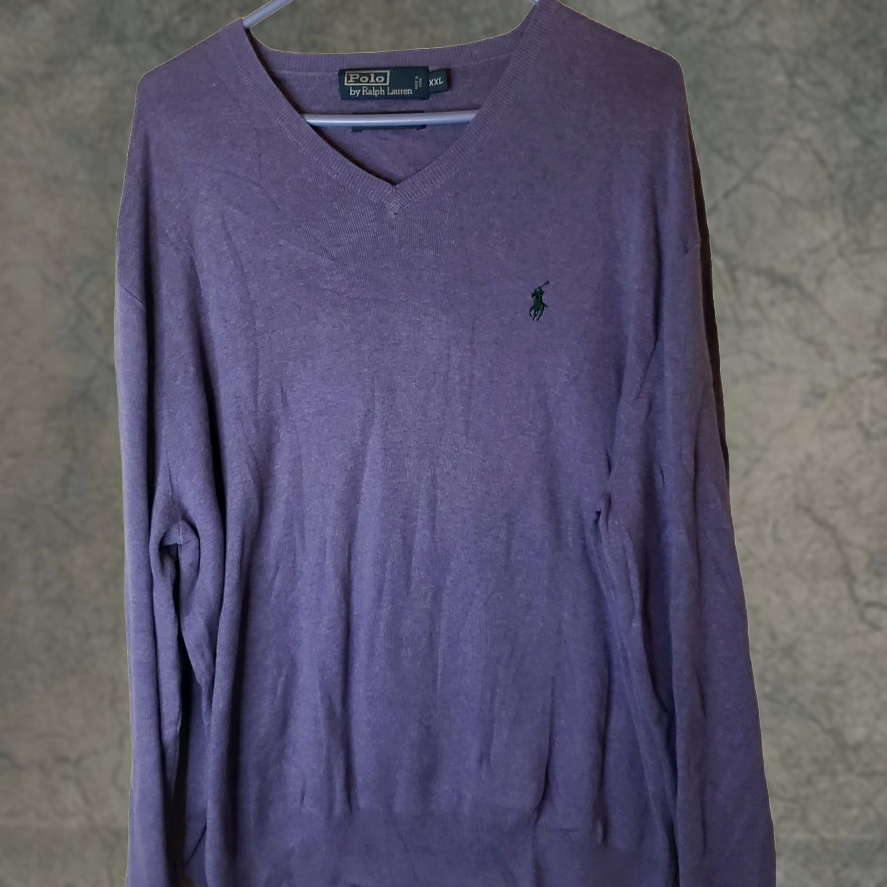 Ralph Lauren Polo Ralph Lauren Sweater Men XXL Purple Pullover V-Neck Long Sleeve Pima Cotton Kid? Size US XXL / EU 58 / 5 - 1 Thumbnail