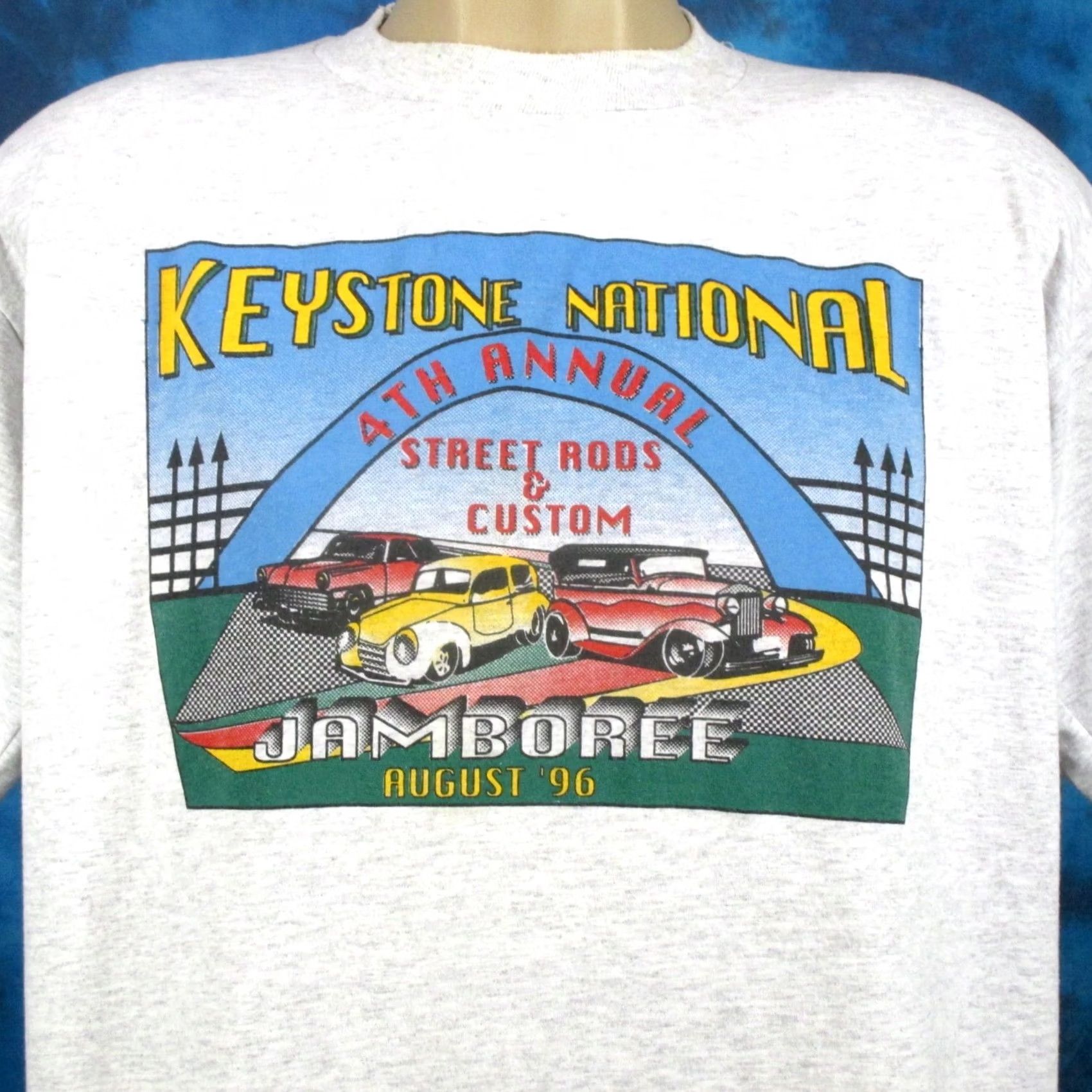 Vintage VINTAGE KEYSTONE NATIONAL STREET ROD JAMBOREE T-Shirt L/XL 80s 90s Mens Size US L / EU 52-54 / 3 - 3 Thumbnail