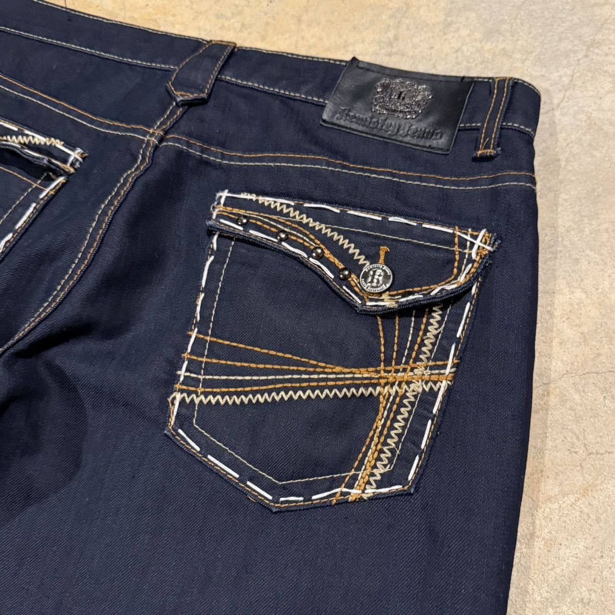 Vintage Vintage 2000s Embroidered Indigo Baggy Jeans Grunge ERD Y2K Size US 36 / EU 52 - 4 Thumbnail