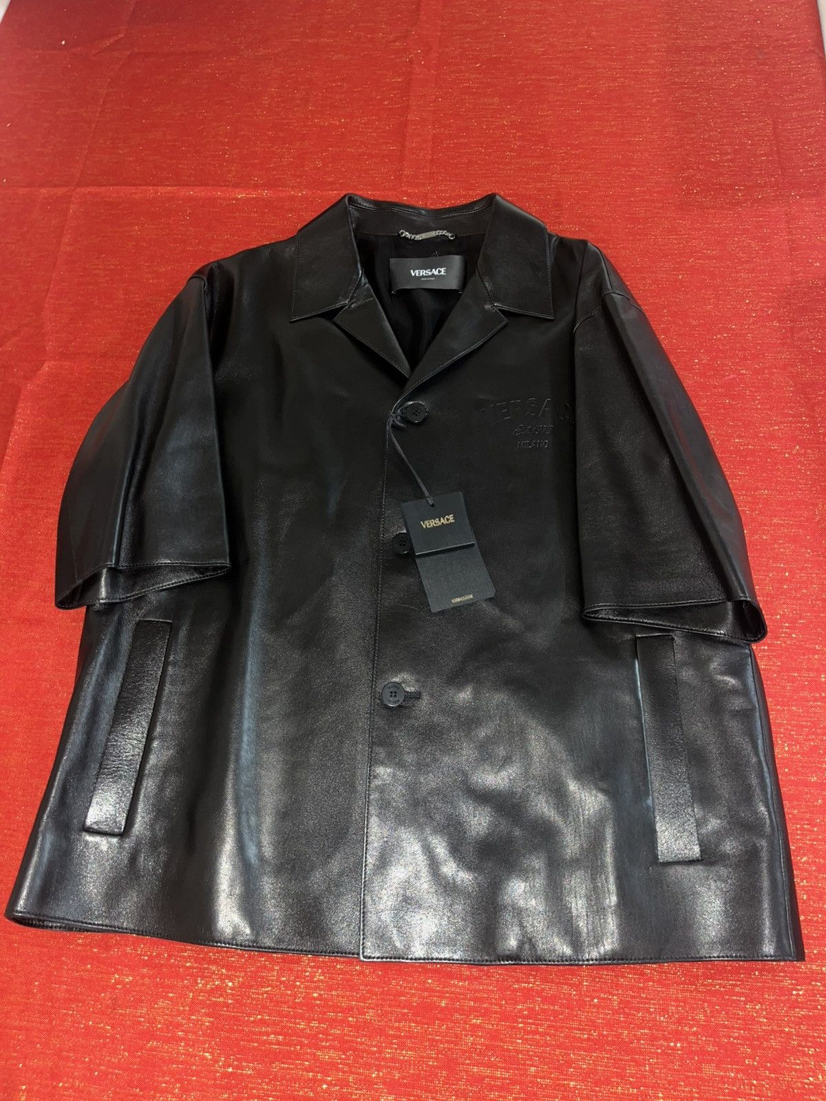 Versace Versace Leather Shirt Sz 54 Size US L / EU 52-54 / 3 - 18 Thumbnail