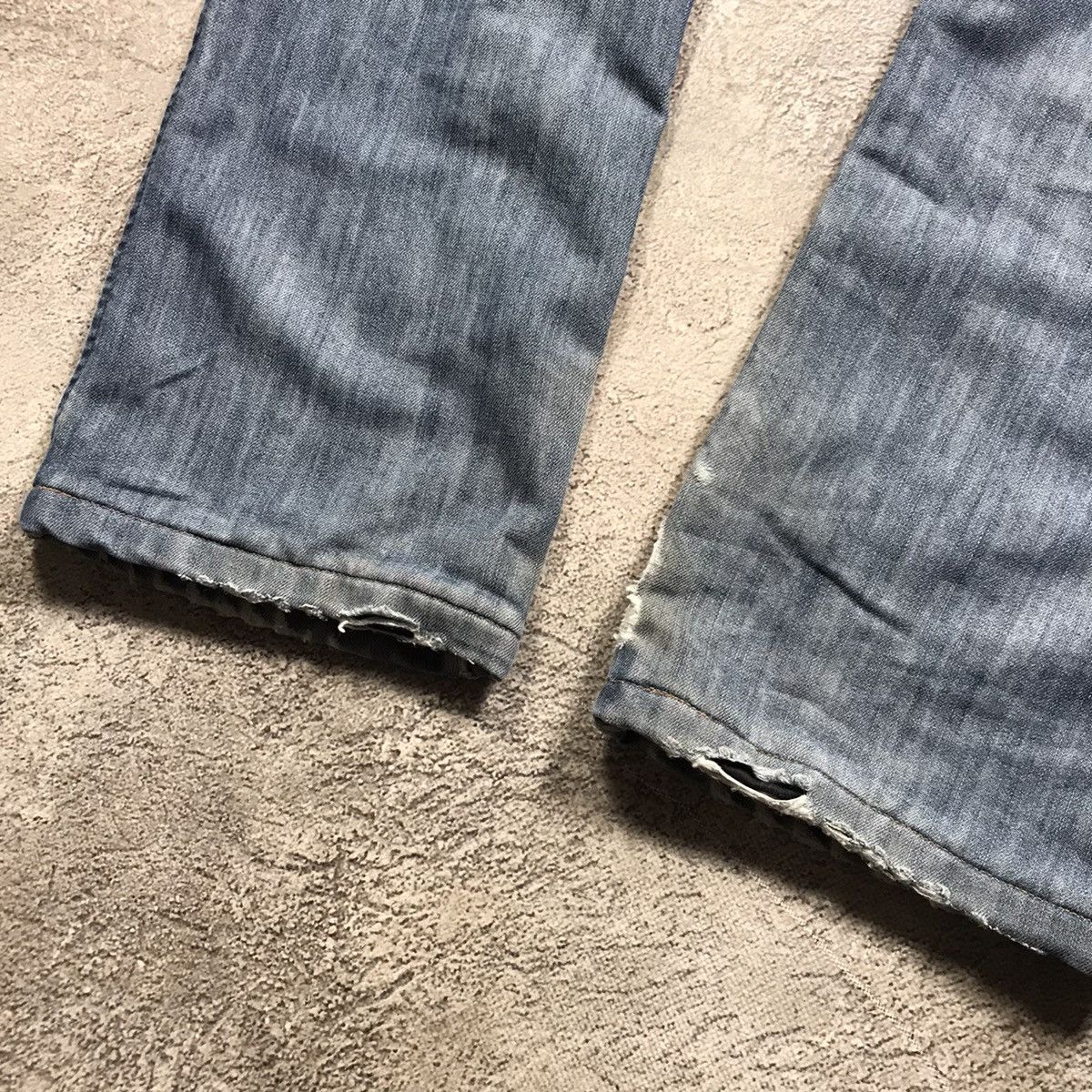 Vintage Vintage 90s Distressed Baggy Flared Jeans Grunge Dark Wash 3 Size US 30 / EU 46 - 5 Thumbnail