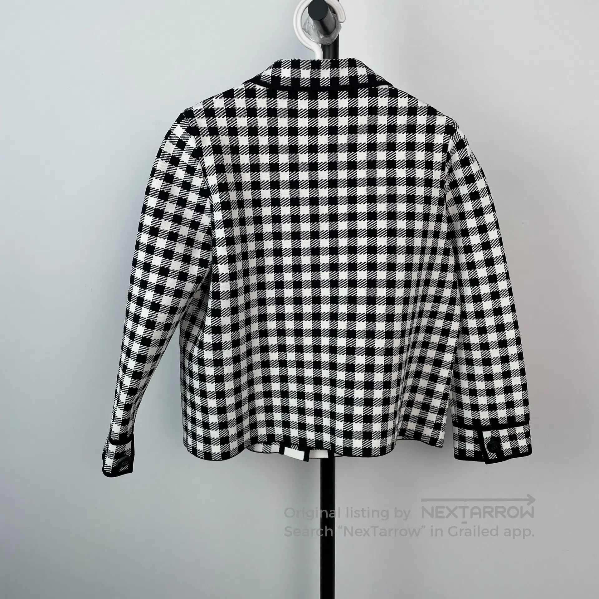 Dior Dior Black and White Houndstooth Pocket Knit Jacket| Size XS / US 0-2 / IT 36-38 - 2 Thumbnail