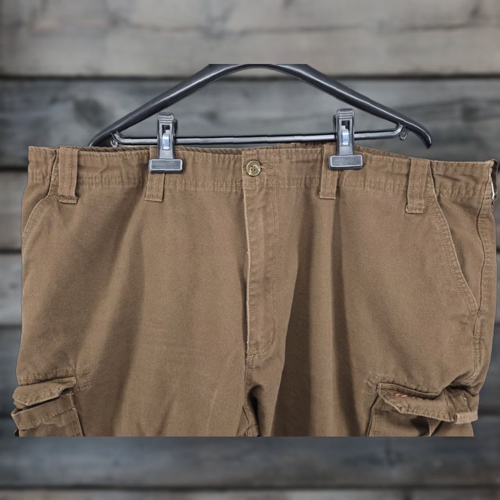 Vintage Guide Gear Cargo Pants Men's 46x30 Brown Cargo Pants Regular Flat Front Cotton Canvas 46 Men Brown 90s? Size US 30 / EU 46 - 1 Thumbnail