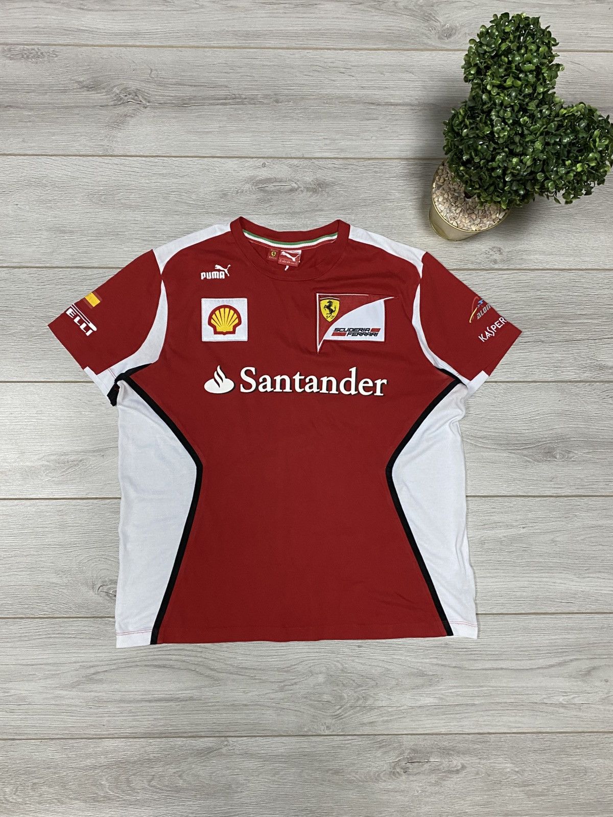 Ferrari × Puma Santander Pirelli puma shell vintage racing shirt Size US XL / EU 56 / 4 - 1 Thumbnail