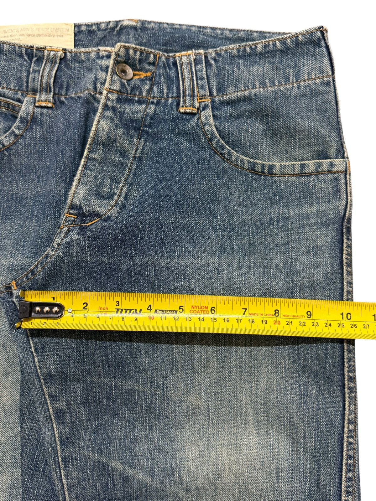Johnbull Vintage 90s Japan Johnbull Blue Faded Wash Whisker Style Size US 30 / EU 46 - 14 Thumbnail