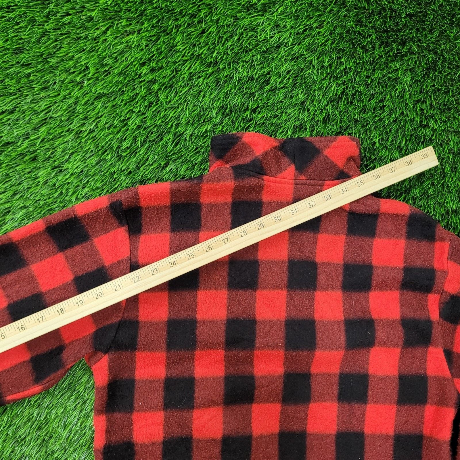 UNIONBAY VTG Unionbay 1/2 Zip Buffalo Plaid Fleece Anorak Womens L Size M / US 6-8 / IT 42-44 - 7 Thumbnail