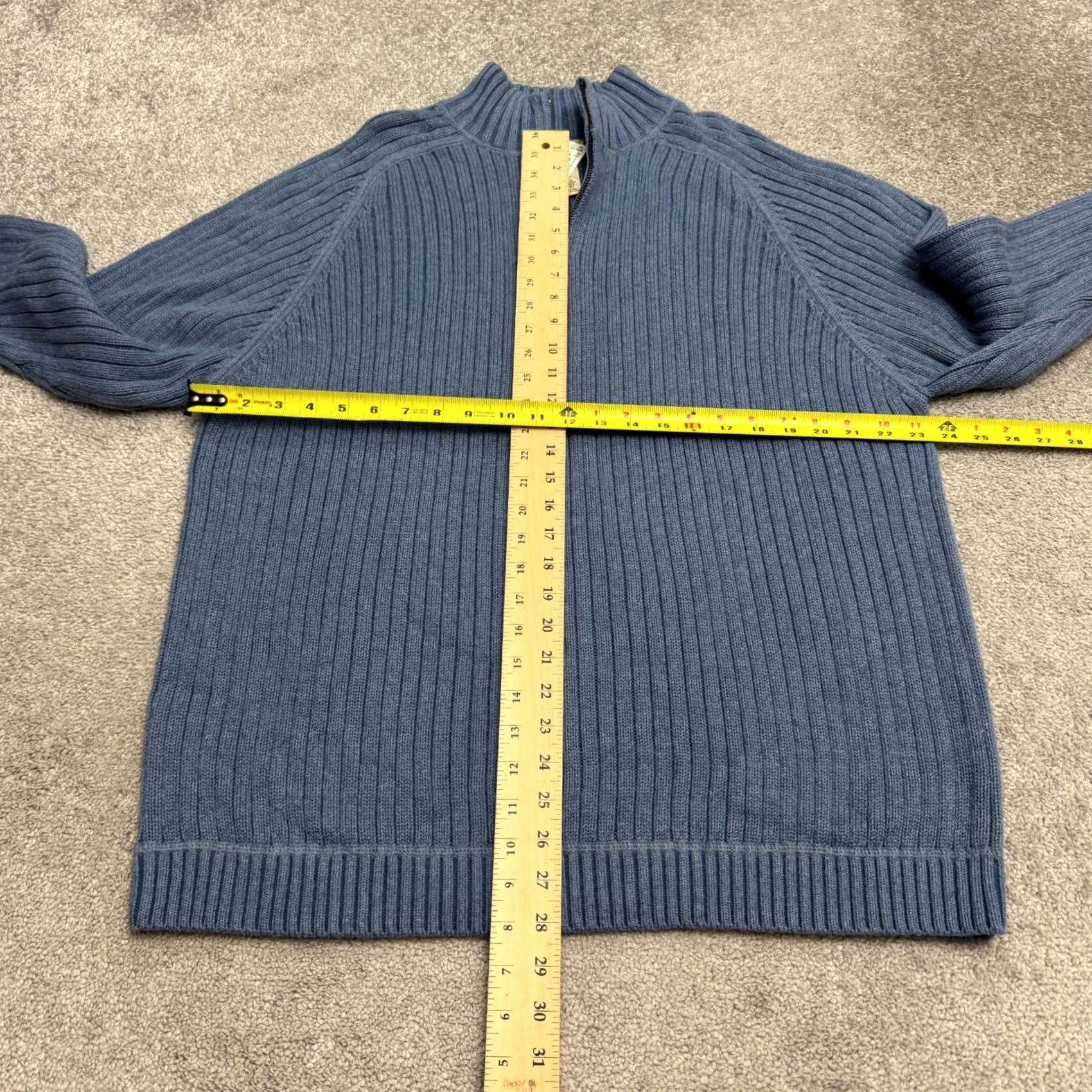 Vintage L.L. Bean Fisherman 1/4 Zip Pullover Sweater Mens XL Blue Cotton Mock Neck NWT Size US XL / EU 56 / 4 - 7 Thumbnail