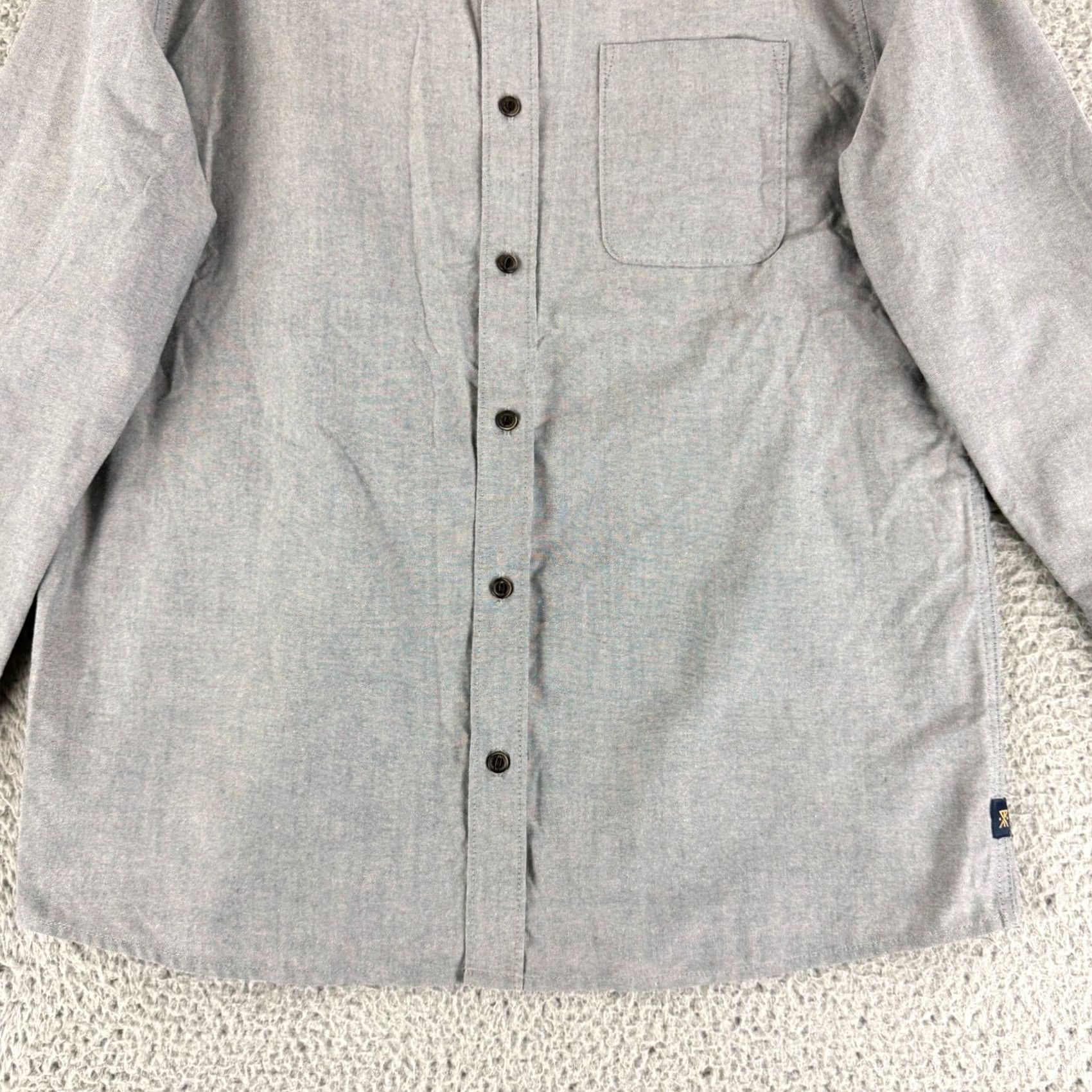 Roark Roark Button-Down Shirt Mens M Grey Organic Cotton Classic Fit Long Sleeve Shirt Men Casual Workwear Preppy Vintage: No Size US M / EU 48-50 / 2 - 4 Thumbnail