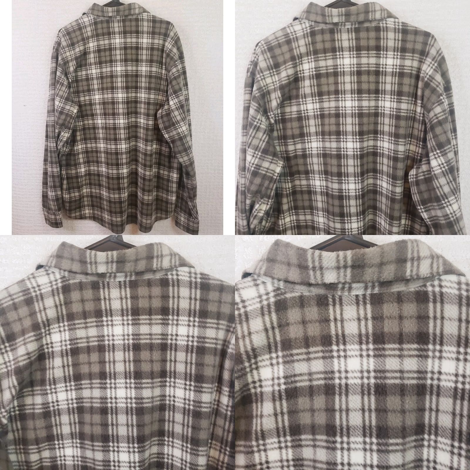 Wrangler Wrangler Shirt Mens Large Brown Plaid Fleece Flannel Button Up Shacket Size US L / EU 52-54 / 3 - 8 Thumbnail