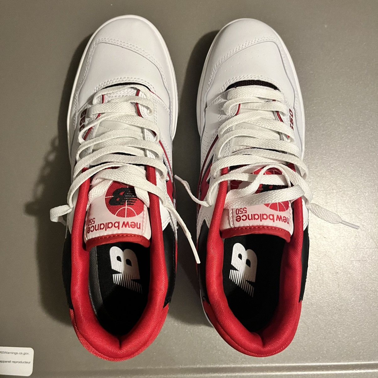 New Balance Size 10 Mens: New Balance 550s in "White Team Red" Size US 10 / EU 43 - 4 Thumbnail
