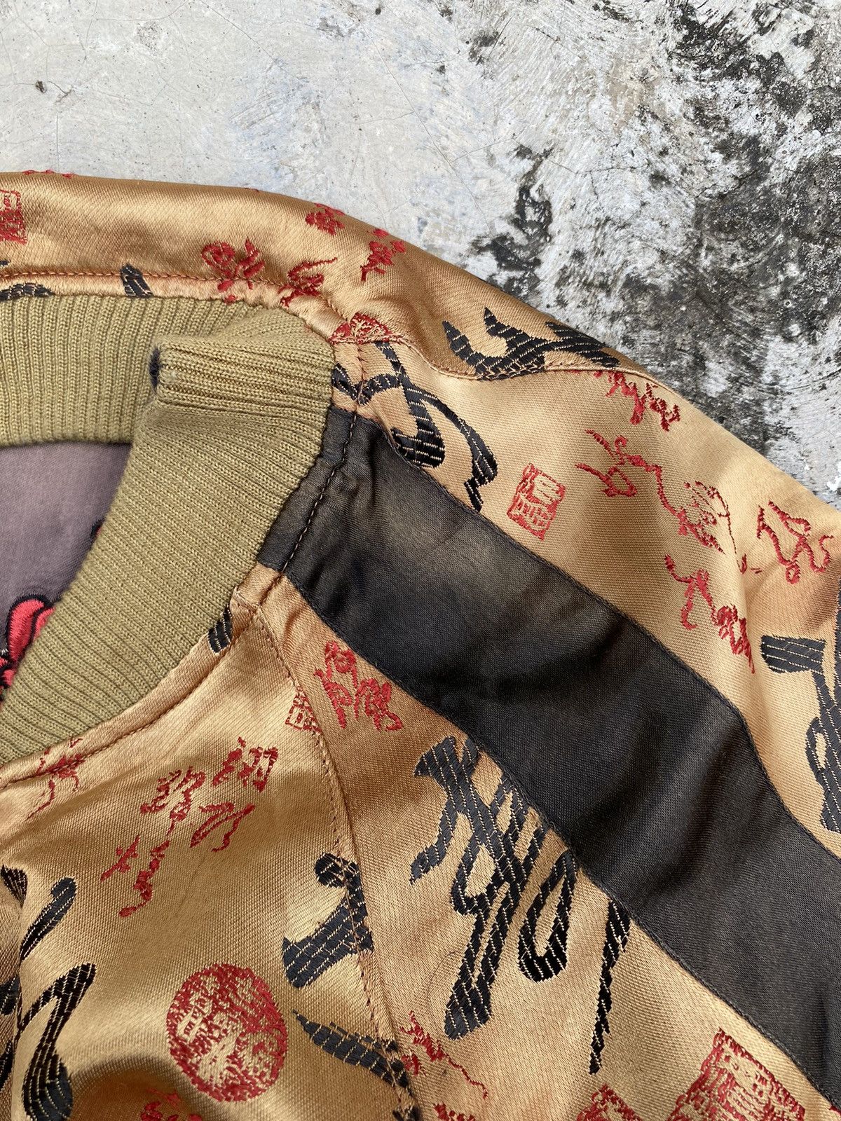 Japanese Brand Japanese Classic Script Skull Reversible Sukajan Jacket Size US S / EU 44-46 / 1 - 8 Thumbnail
