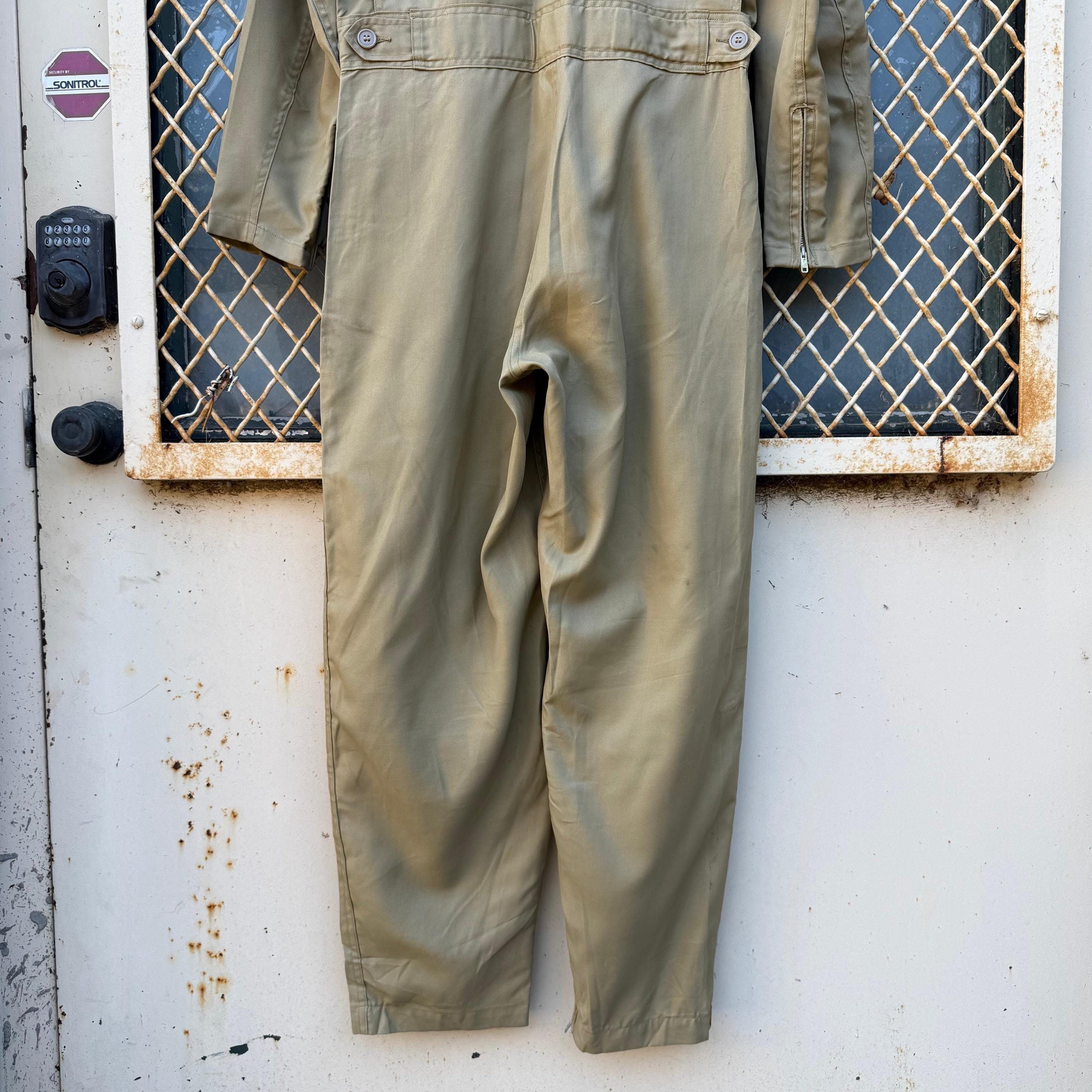 Vintage 50's US Navy AER Tan Khaki Summer Flying Coverall Size US 38 / EU 54 - 3 Thumbnail