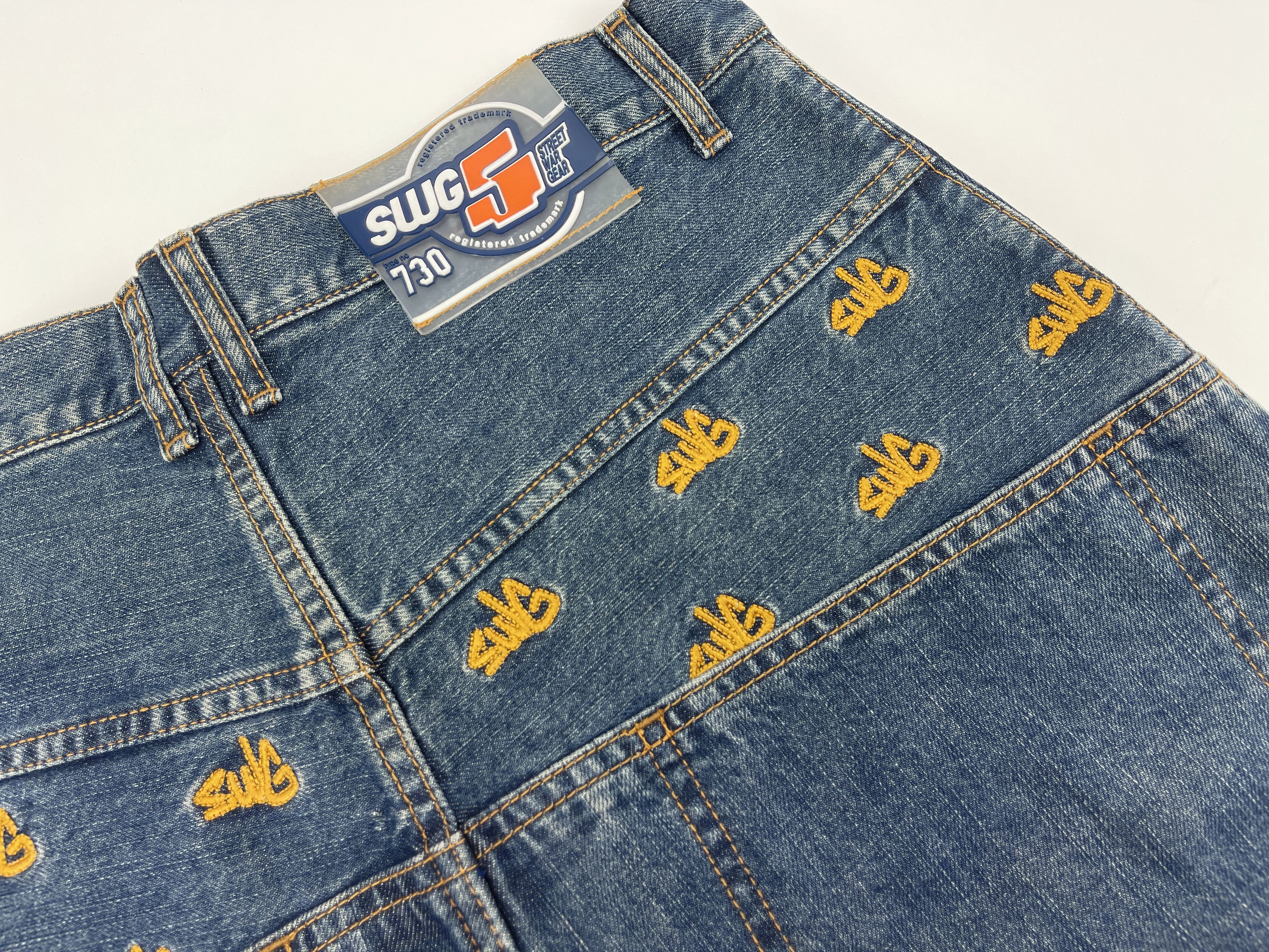 Vintage SWG Street War Gear jeans shorts vintage hip hop 90s size 32 Size US 32 / EU 48 - 6 Thumbnail