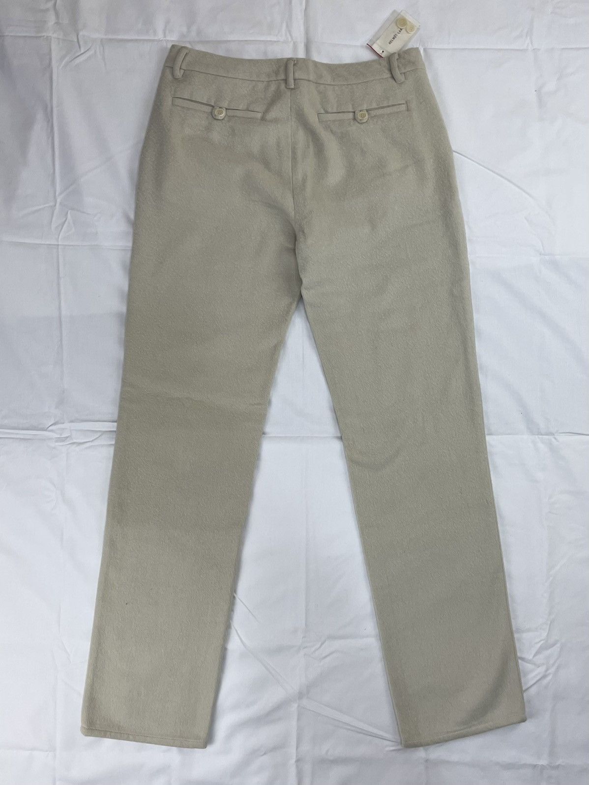 Helmut Lang AW1999 Helmut Lang Grey Boiled Wool Tailored Pants Vintage Size US 32 / EU 48 - 2 Thumbnail