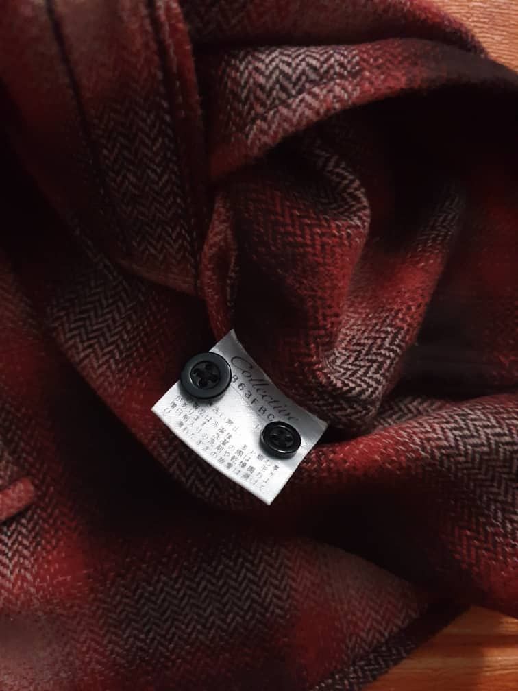Japanese Brand 💥Collective red shadow checkered flannel shirt Size US M / EU 48-50 / 2 - 4 Thumbnail