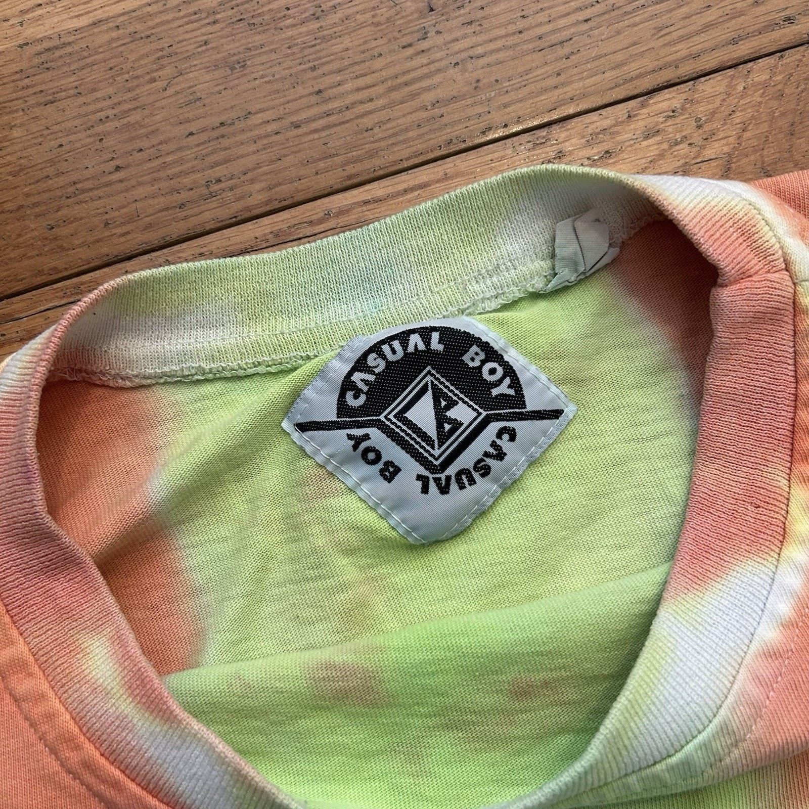Vintage 90s Casual Boy Tie Dye Surf Long Sleeve Cropped Tee Shirt Size US S / EU 44-46 / 1 - 3 Thumbnail