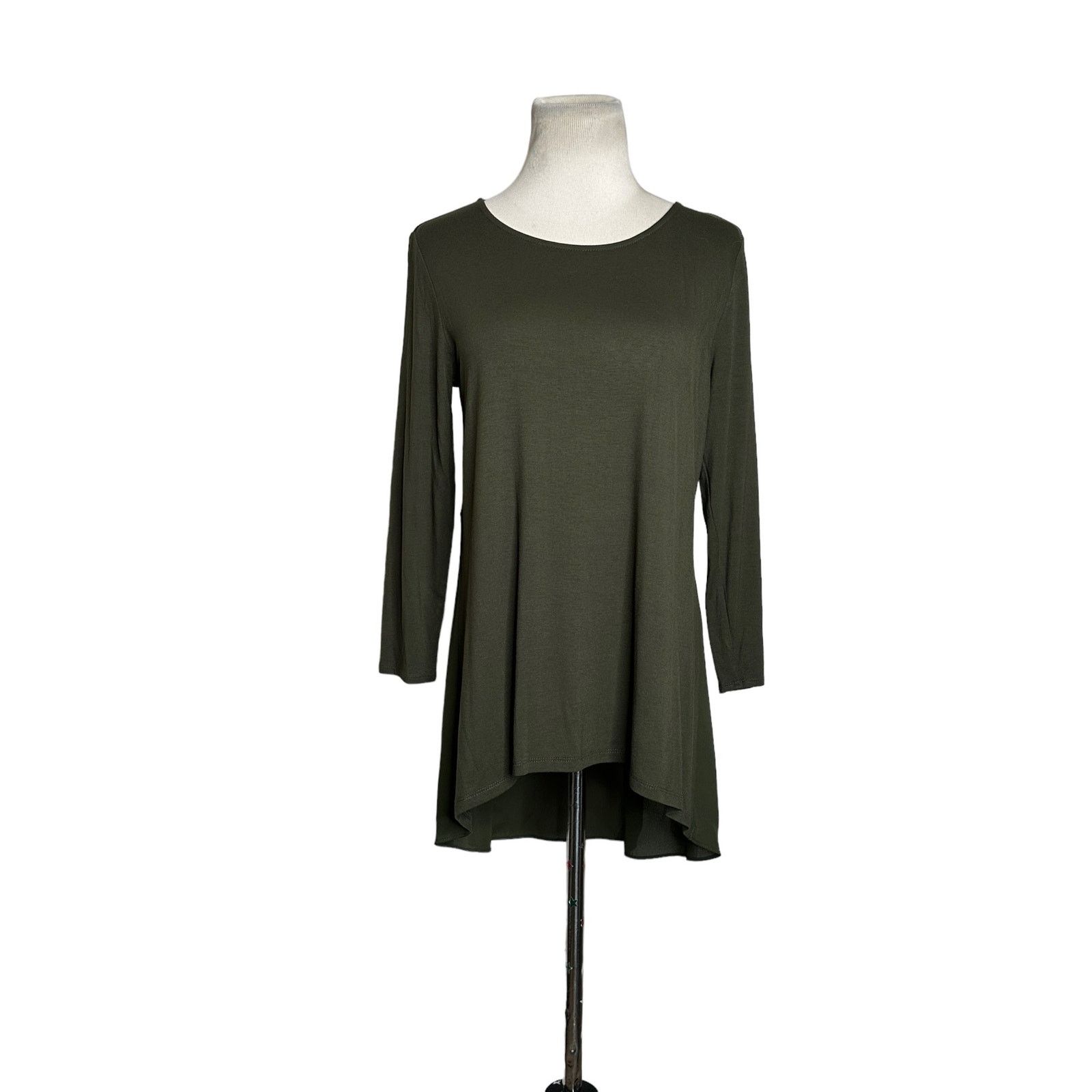 Alfani Alfani military green 3/4 sleeves hi low blouse size small Size S / US 4 / IT 40 - 10 Thumbnail