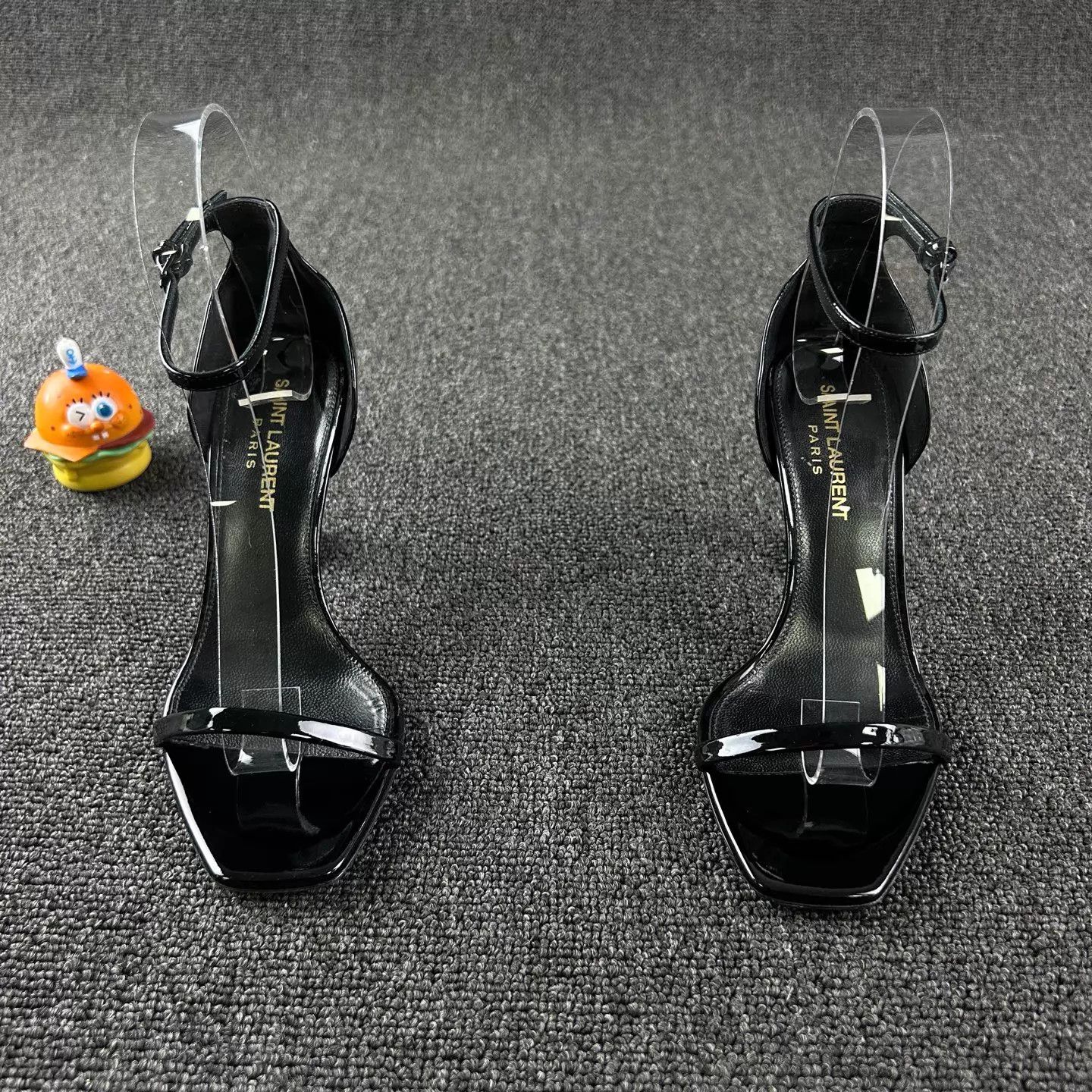 Yves Saint Laurent YSL black one-strap block heel sandals 35.5 Size US 5 / IT 35 - 2 Thumbnail