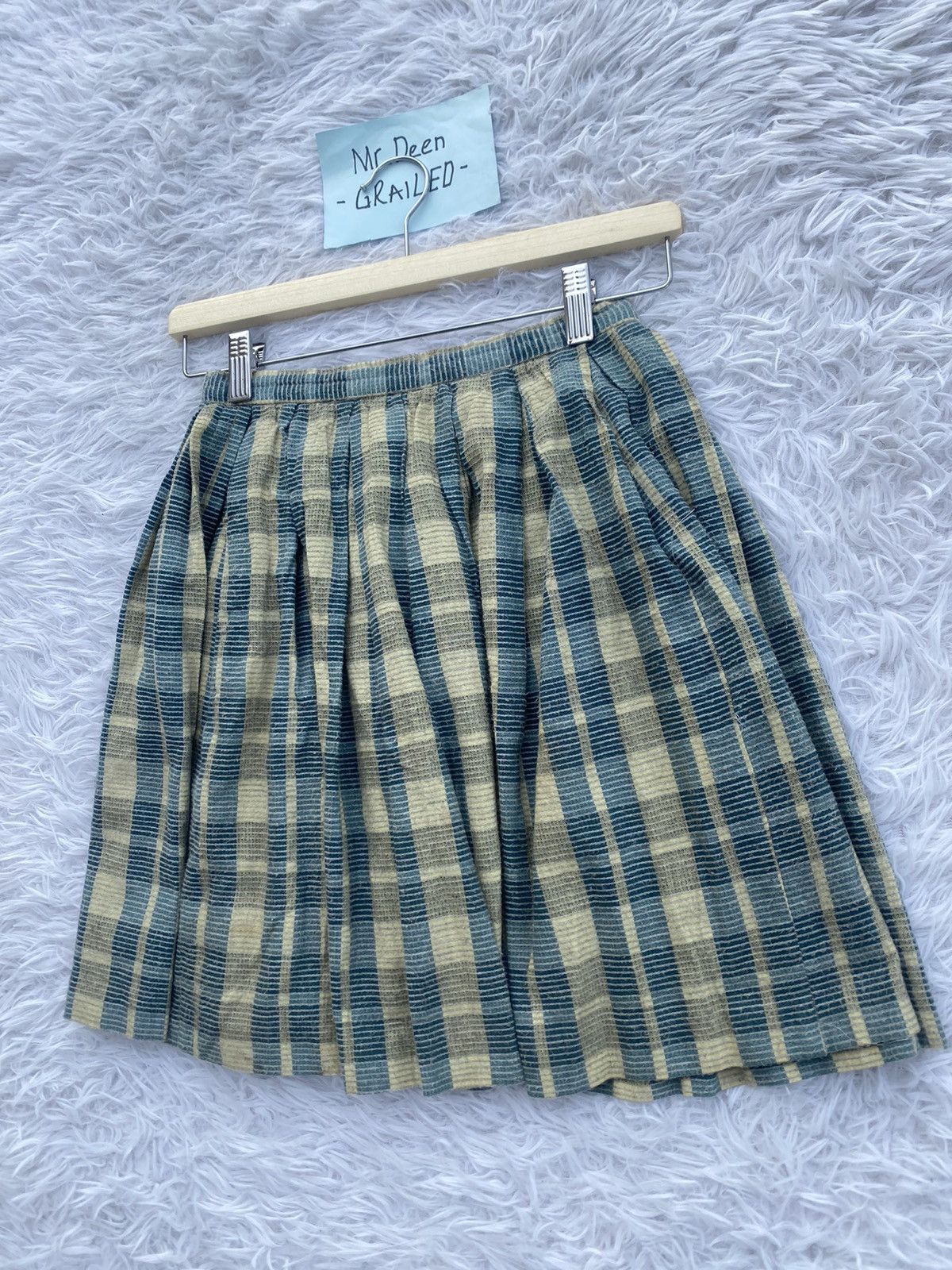 45rpm Rare Vintage 90s 45rpm Checkered Mini Skirt Size 24" / US 00 / IT 34 - 13 Thumbnail