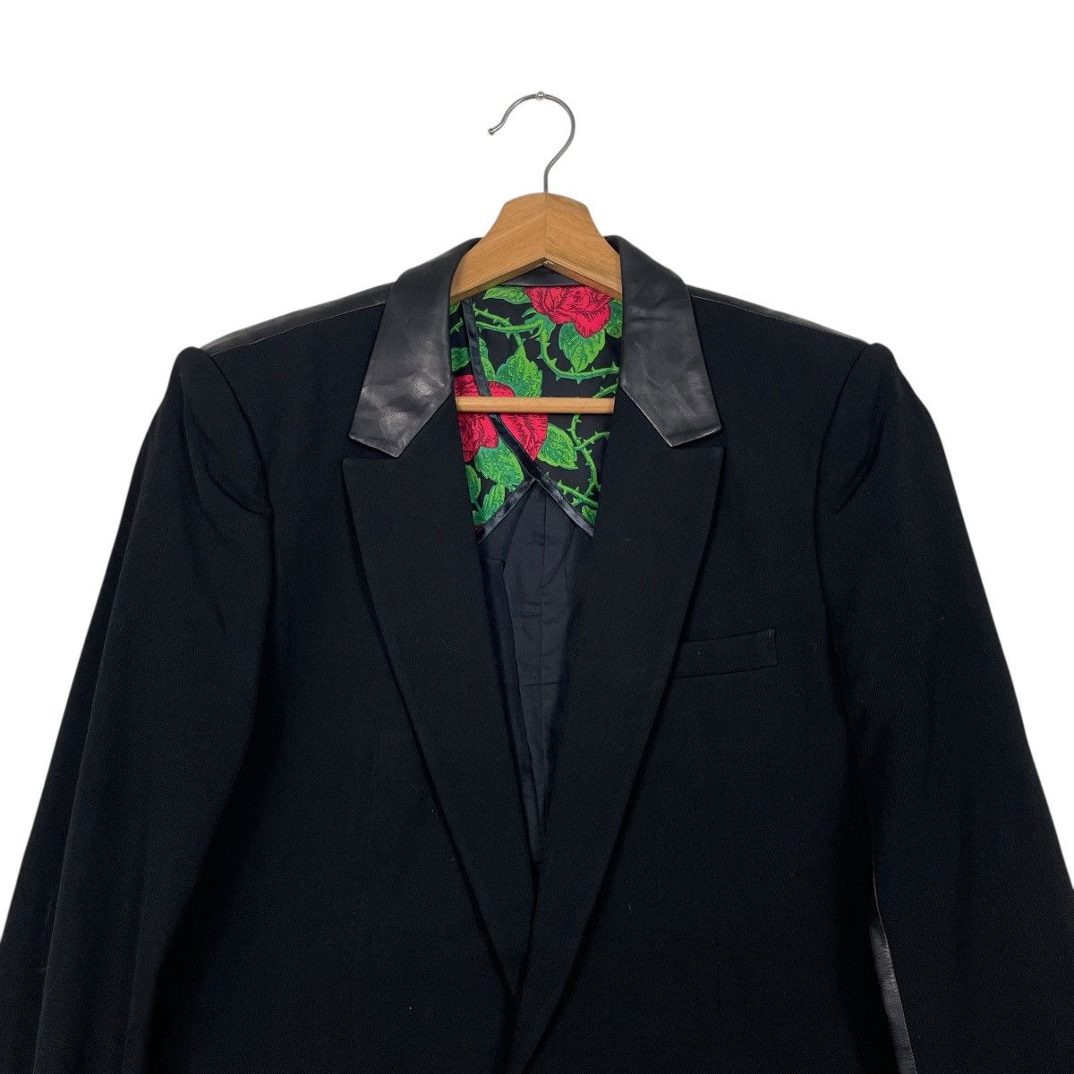Number (N)ine Vintage SS06 Number Nine Wool Lamb Leather Blazer Jacket Size US S / EU 44-46 / 1 - 2 Thumbnail