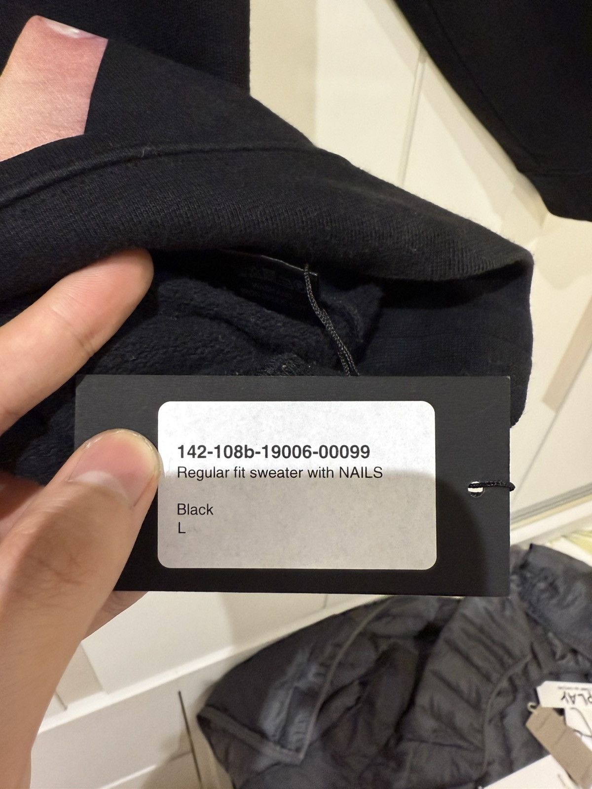Raf Simons Raf Simons x Sterling Ruby Black Sweatshirt with Nails Size US M / EU 48-50 / 2 - 4 Thumbnail