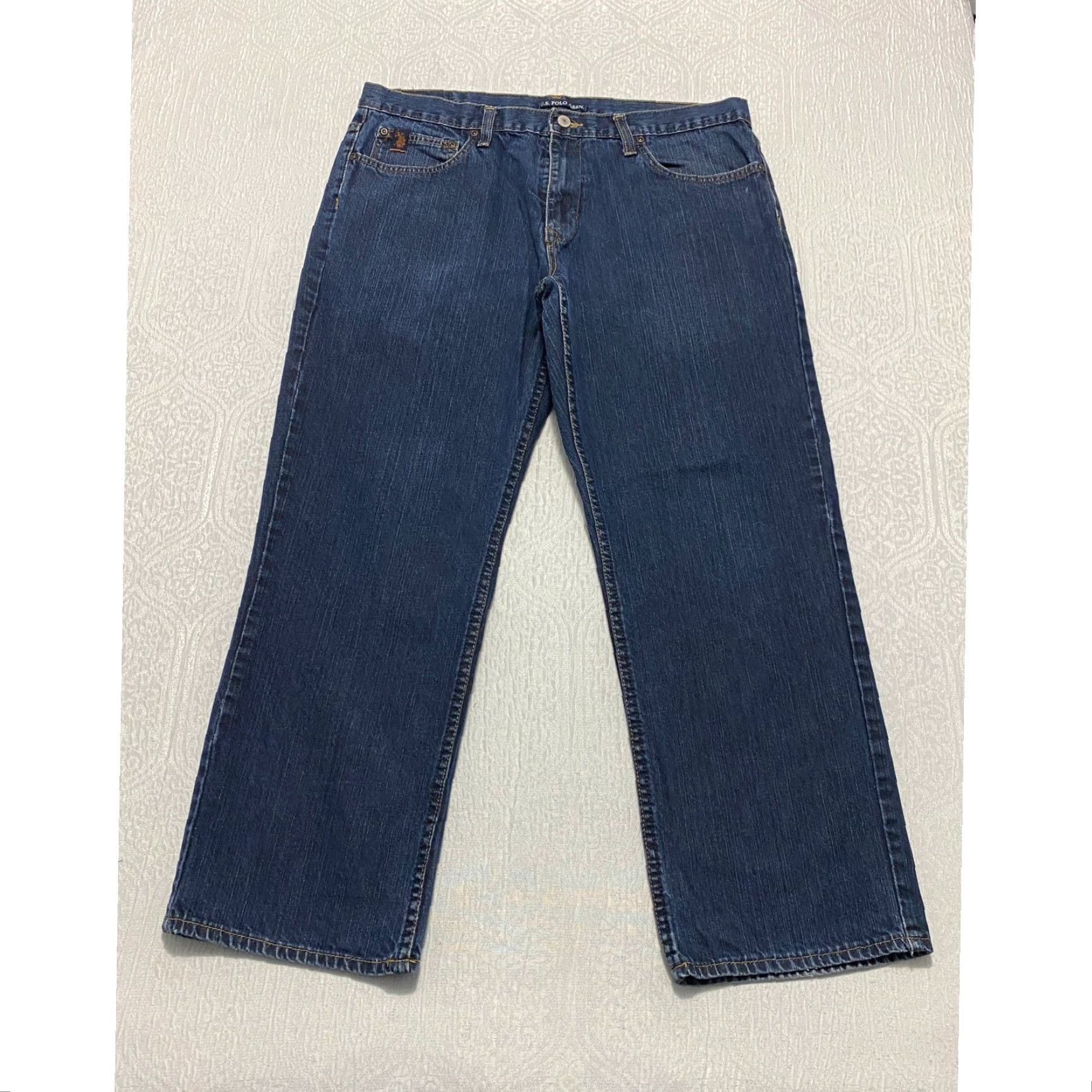 U.S. Polo Assn. VINTAGE US Polo ASSN Jeans Men 36x28 Blue Relaxed Straight Embroidered Big Pony Jeans Size US M / EU 48-50 / 2 - 5 Thumbnail