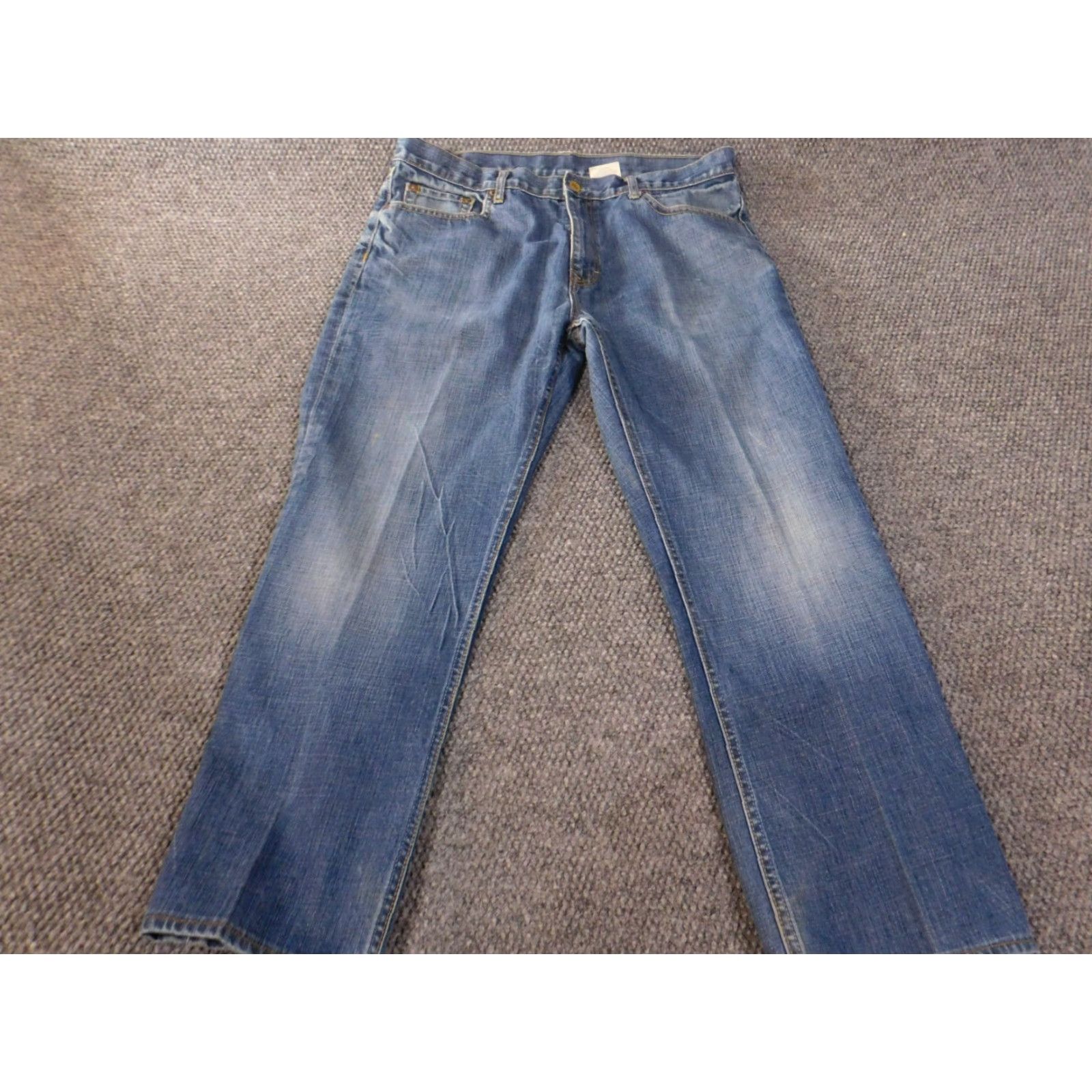 Banana Republic Banana Republic Jeans Mens 35x27 Blue Straight Denim Regular Cotton Zip Pockets Inseam 27 Vintage No Theme Retro Size US 35 - 3 Thumbnail