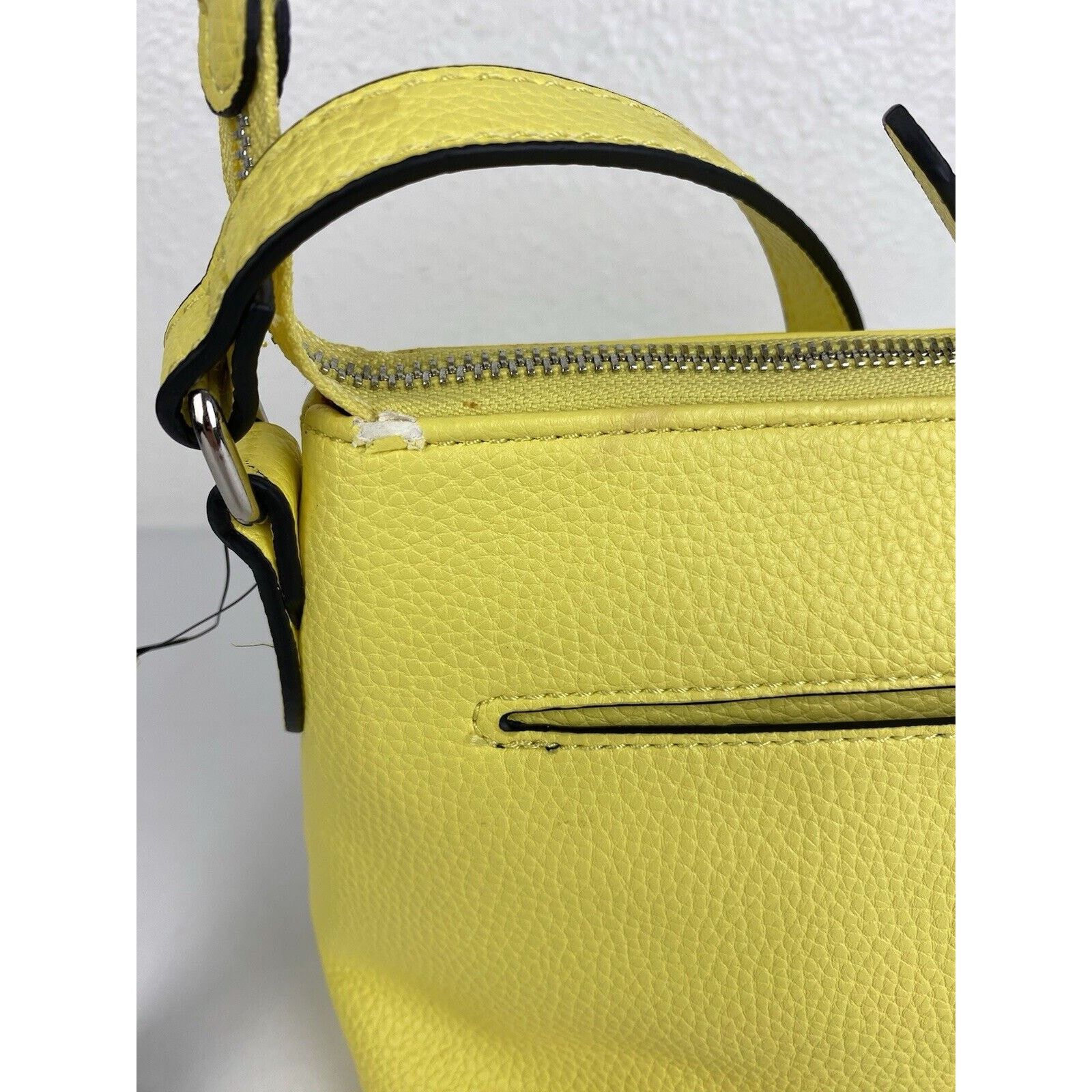 Elie Tahari NWT Tahari Yellow Vegan Leather Crossbody Full Zip Vibrant Size ONE SIZE - 10 Thumbnail