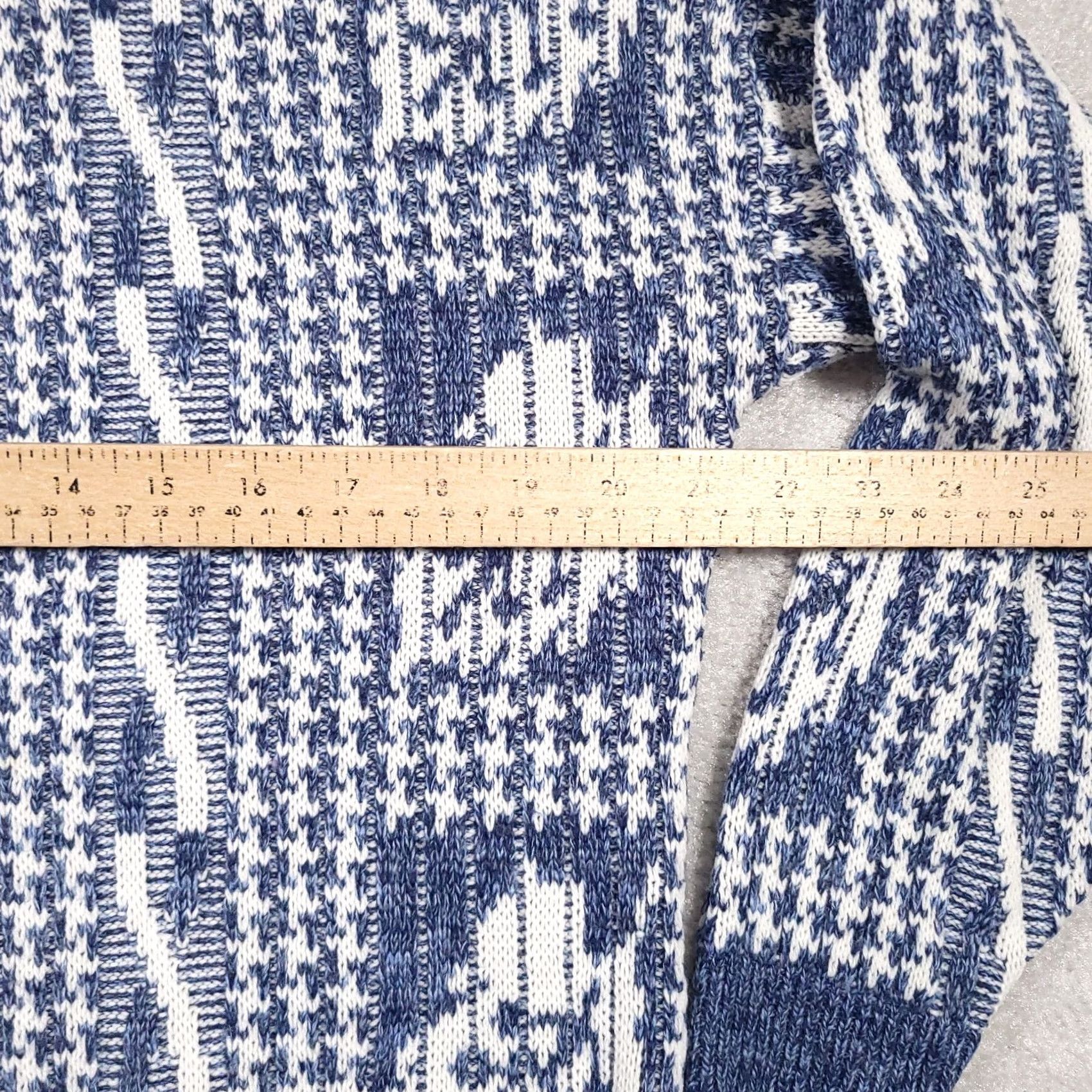 Vintage VINTAGE American Pride Sweater Women's L Blue White Leaf Knit Mock Neck 90s Pullover USA Size L / US 10 / IT 46 - 5 Thumbnail