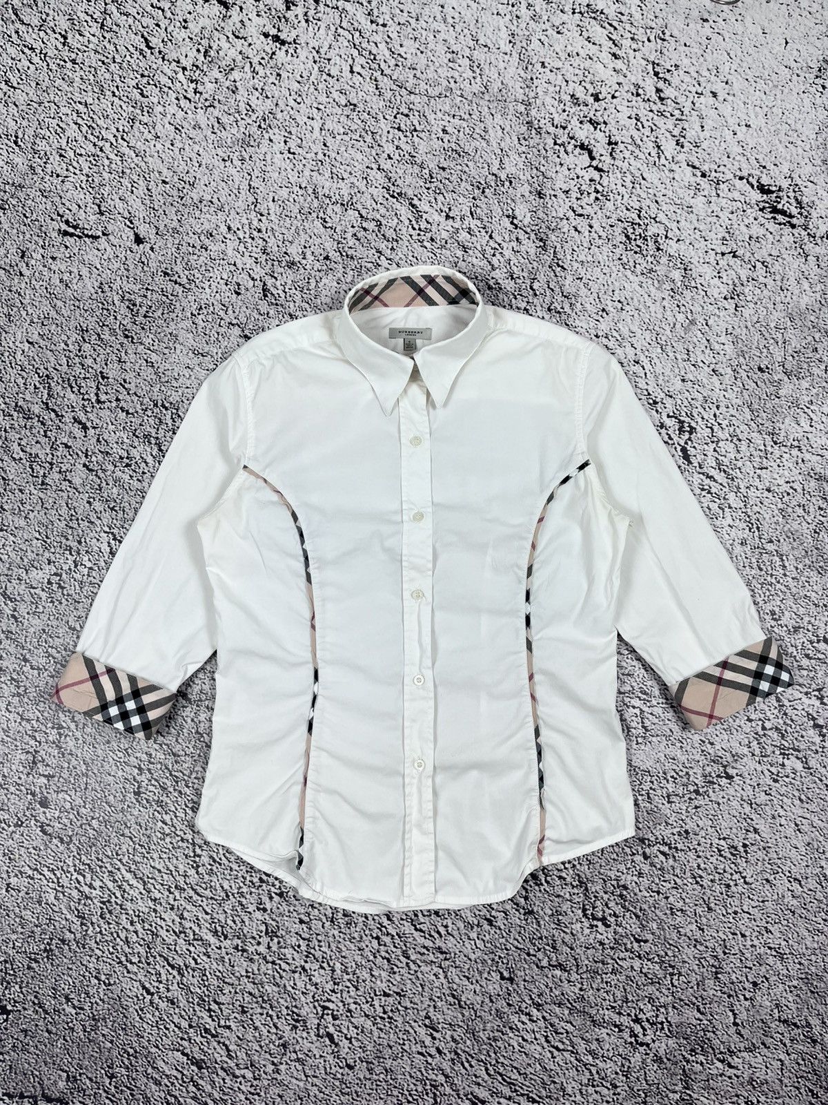 Burberry Vintage Burberry London nova check 3/4 sleeves button ups Size S / US 4 / IT 40 - 1 Thumbnail
