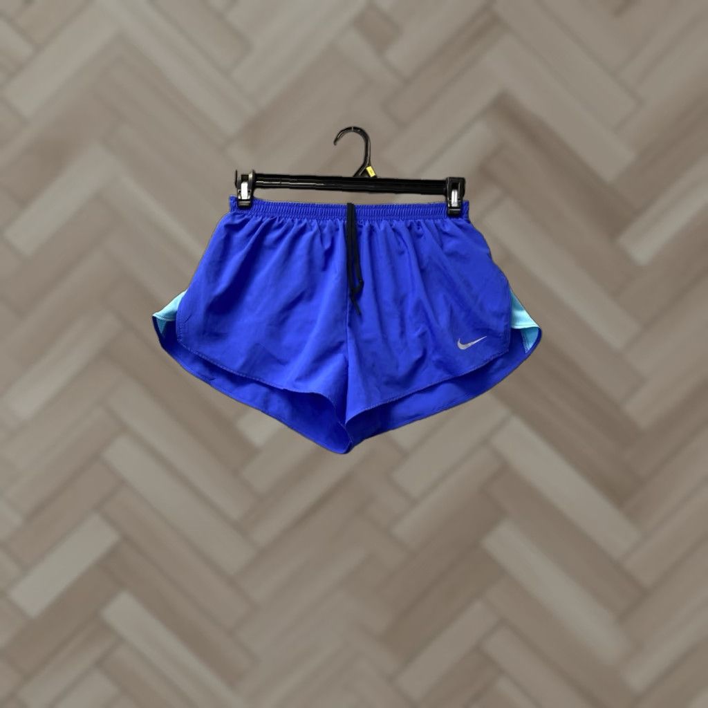 Nike Nike Dri-Fit Running Shorts Women L Blue Lined Elastic Drawstring 126-42 Size 36" / US 14 / IT 50 - 1 Thumbnail