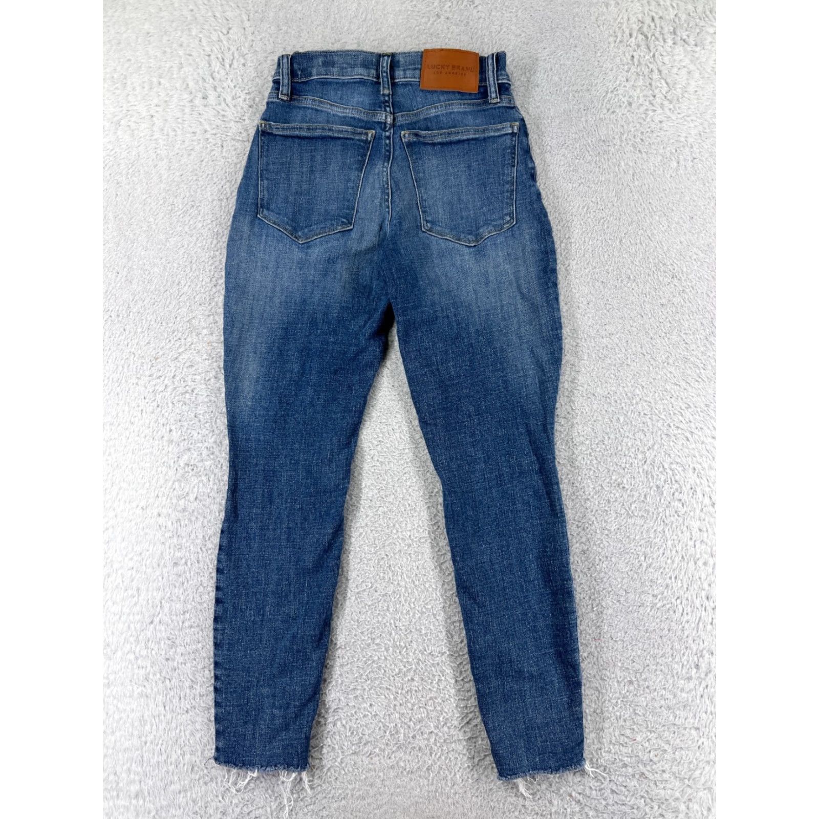 Lucky Brand Lucky Brand Jeans Women 2 Blue Denim Ankle Skinny Distressed Raw Hem Taper Size 26" / US 2 / IT 38 - 2 Thumbnail