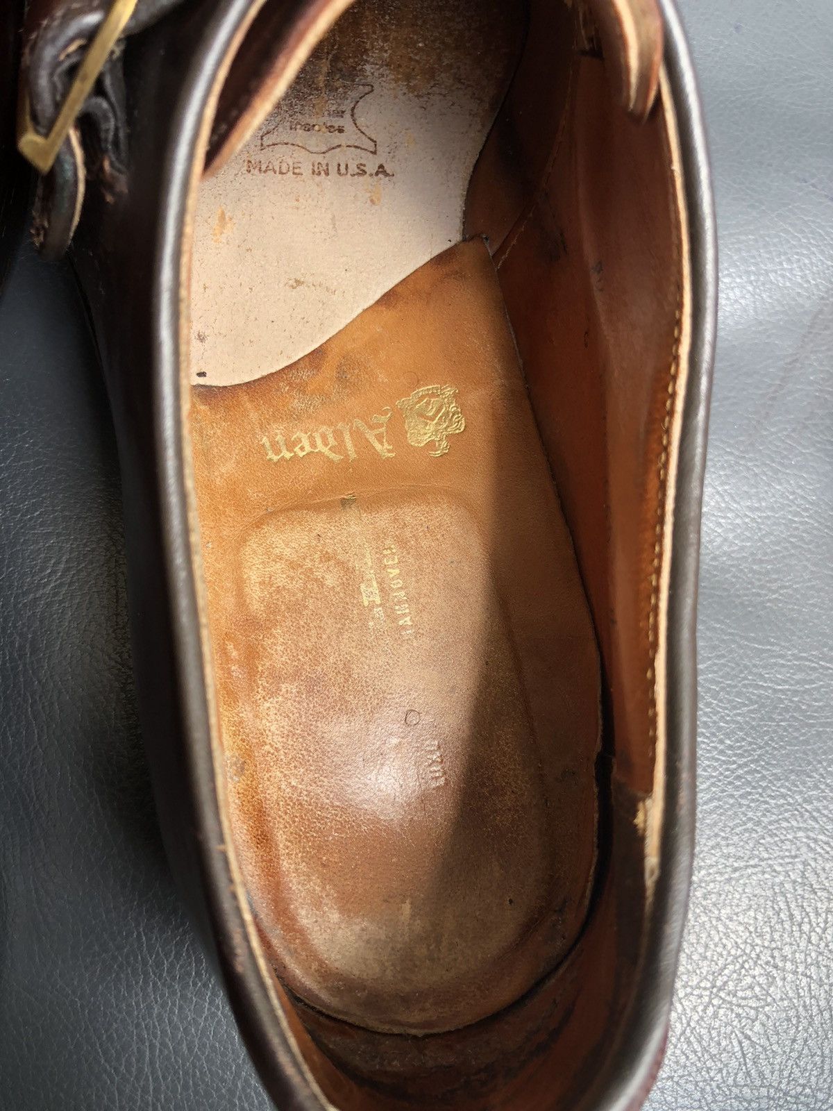 Alden Alden 1690 Shell Cordovan Men’s Single Monk Strap shoes Size US 8.5 / EU 41-42 - 12 Thumbnail