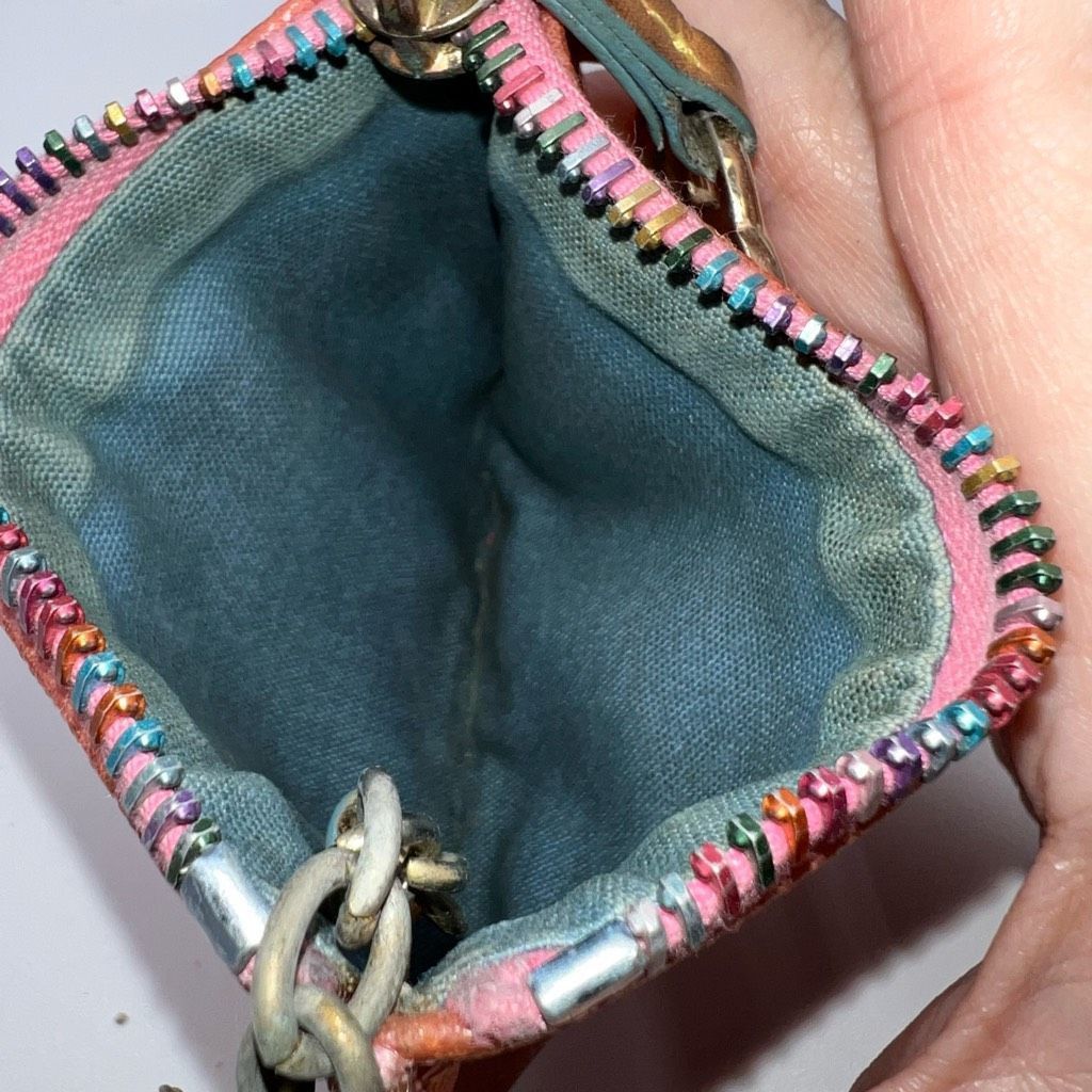Dooney & Bourke Dooney & Bourke Y2K Rainbow Zipper Pink Heart Signature Coin Pouch Size ONE SIZE - 7 Thumbnail
