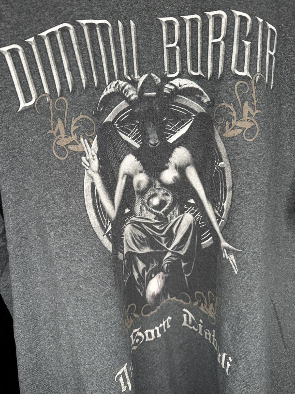 Band Tees Vintage Dimmu Borgir In Sorte Diaboli XL Ringer Band T-Shirt Size US XL / EU 56 / 4 - 2 Thumbnail