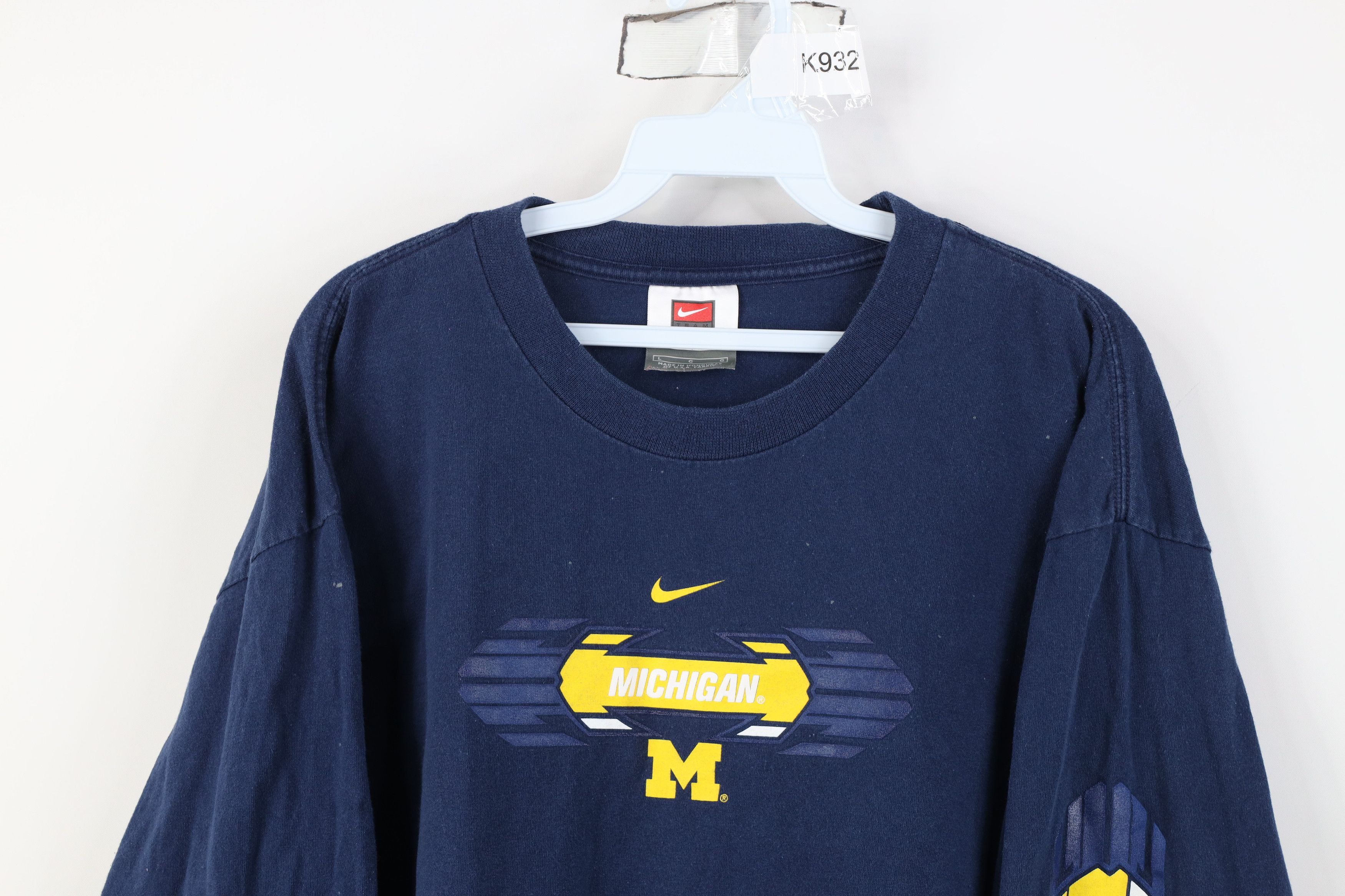 Nike Vintage Nike Mini Swoosh University of Michigan T-Shirt Size US L / EU 52-54 / 3 - 2 Thumbnail