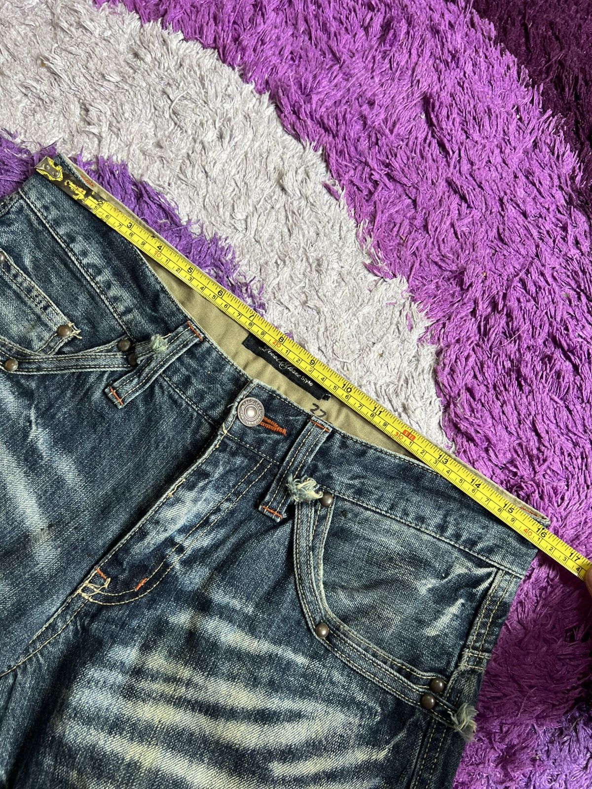 If Six Was Nine × Japanese Brand × Vintage Root Three Style Flare Denim Jeans Size US 32 / EU 48 - 10 Thumbnail