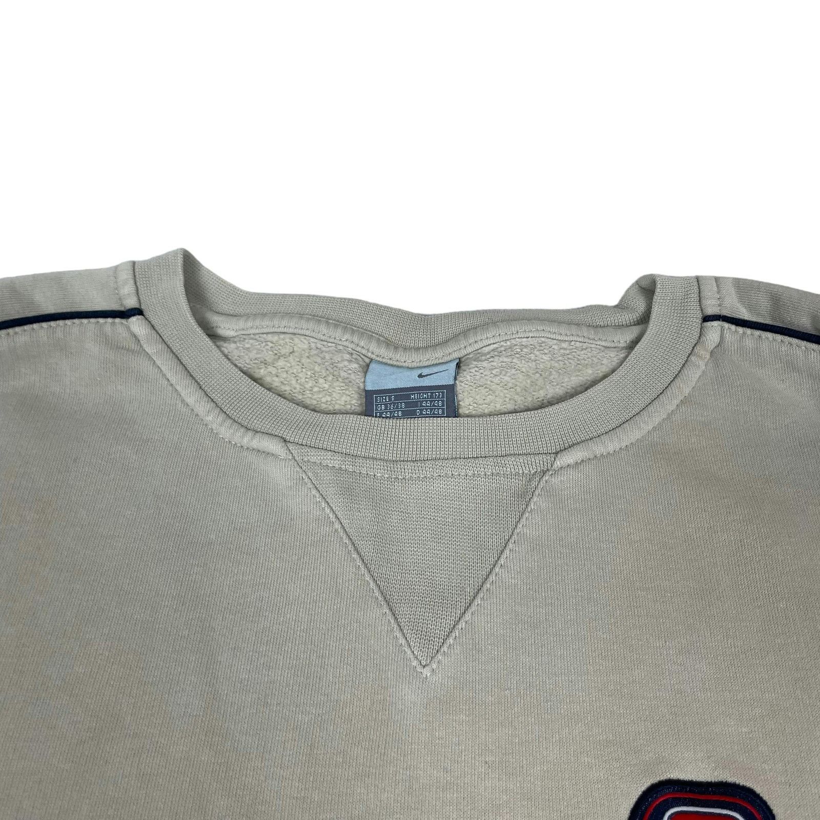 Nike × Vintage Nike Men Beige Crew Neck Long Sleeve Fleece Sweatshirt Small Size US S / EU 44-46 / 1 - 4 Thumbnail