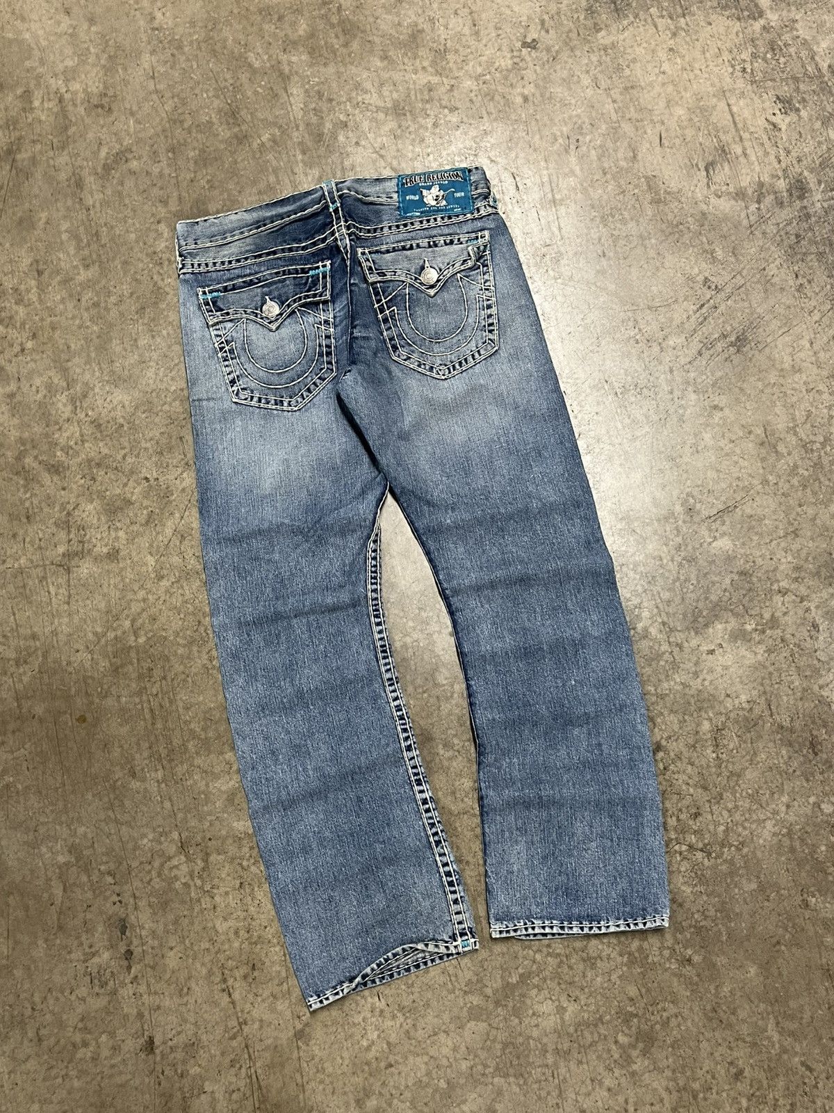 True Religion × Vintage True religion baggy fit denim y2k skater streetwear hype Size US 36 / EU 52 - 1 Thumbnail