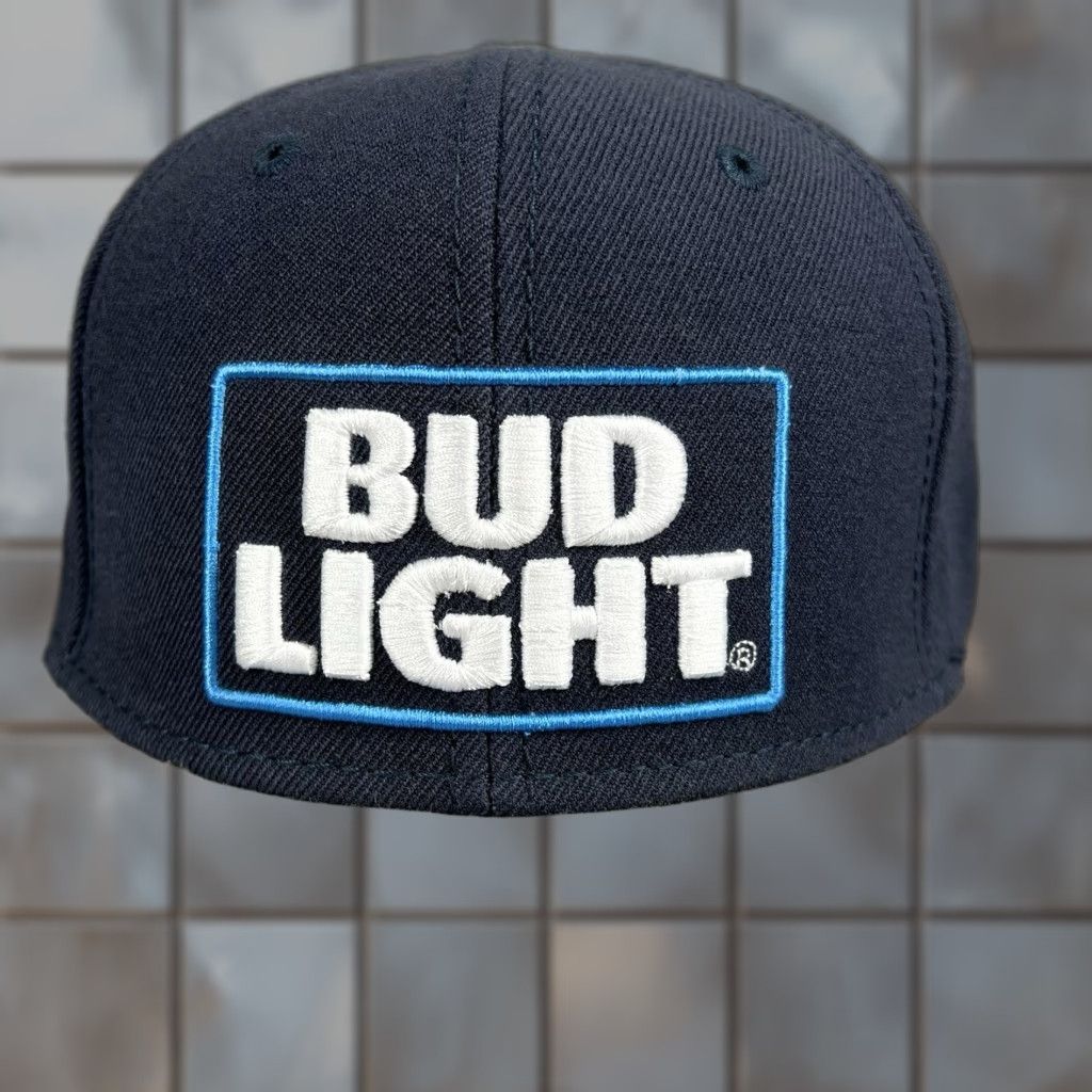 Vintage Bud Light H3 Headwear Snapback Hat Navy Cap Gray Brim Men Adjustable Logo Cap Navy Grey Wave Bud Light Shirt Size ONE SIZE - 1 Thumbnail